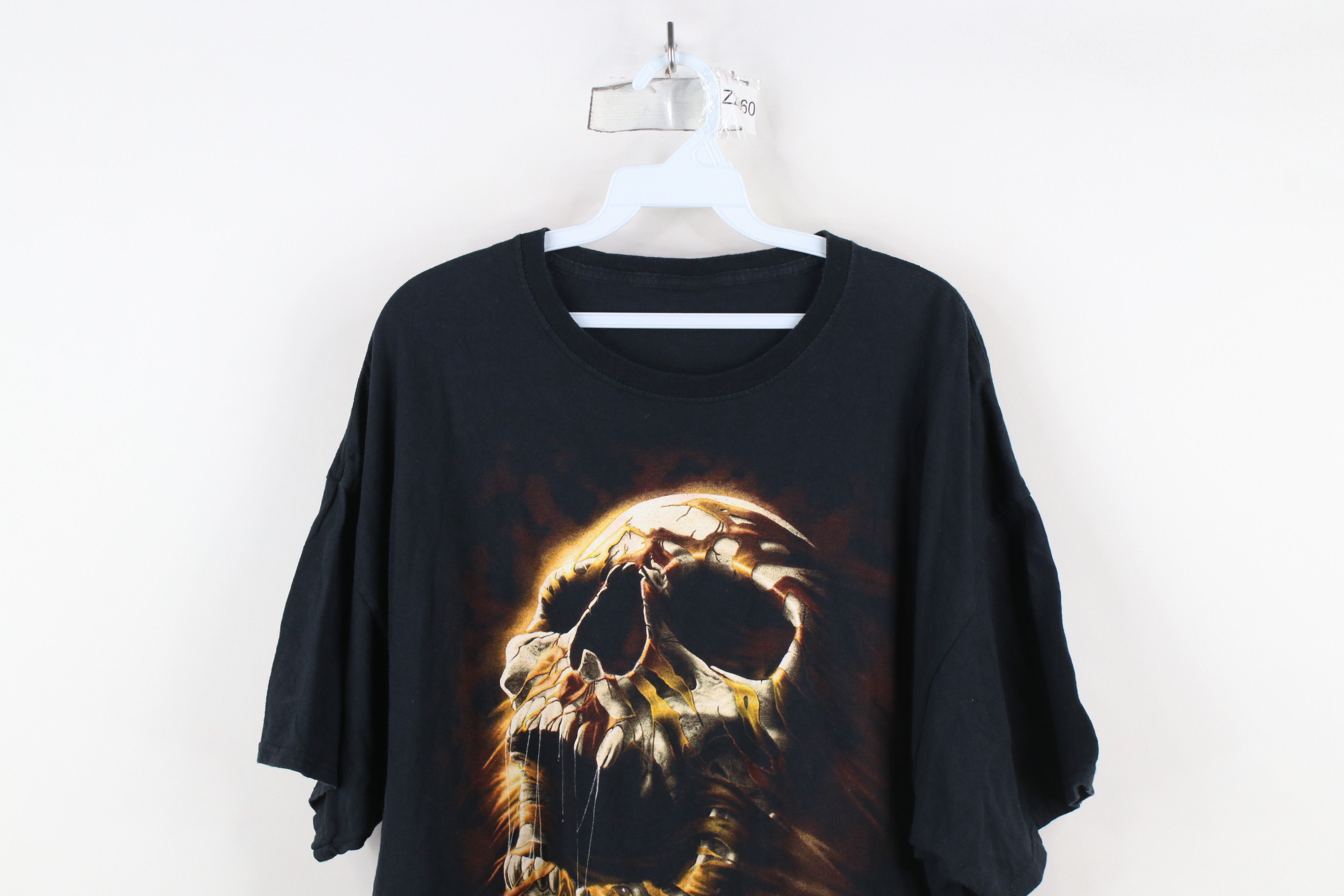 Vintage Vintage 90s Y2K Streetwear Skeleton Skull Mummy T-Shirt Size US XL / EU 56 / 4 - 2 Thumbnail
