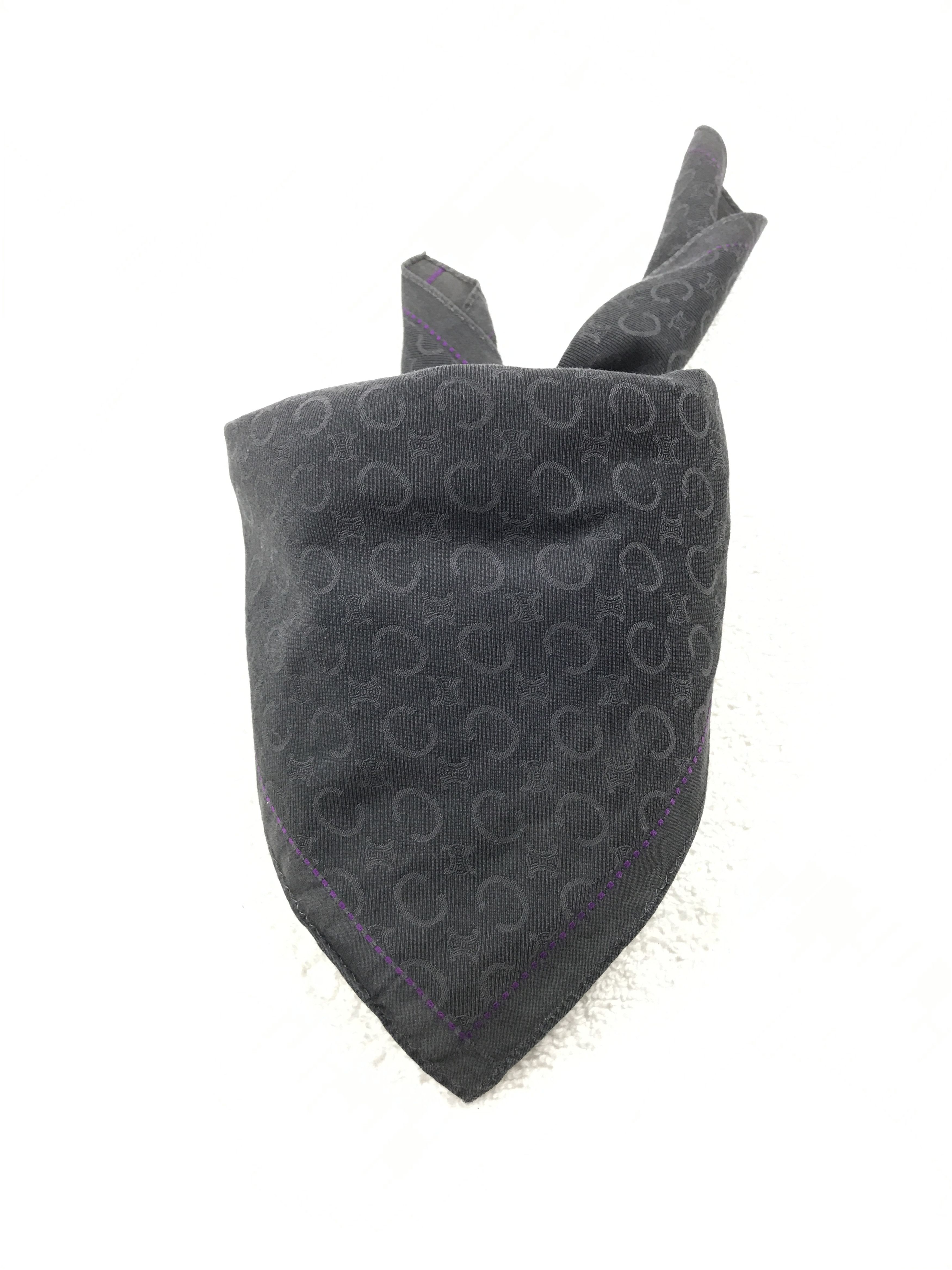 Celine × Vintage Vintage Celine Monogram Bandana Neckerchief Handkerchief Size ONE SIZE - 3 Thumbnail
