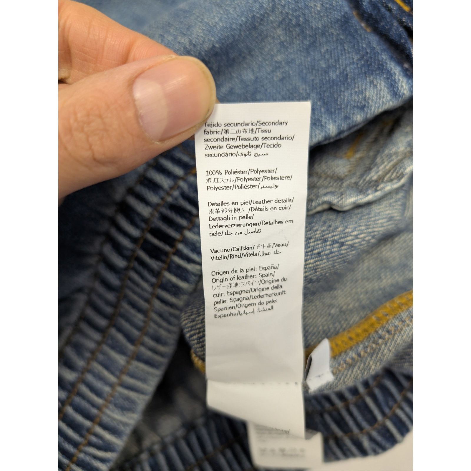 Loewe o1rshd1 Hybrid Denim Azul Zip-up Jacket in Blue Size US M / EU 48-50 / 2 - 18 Thumbnail
