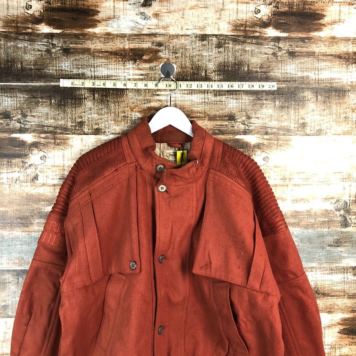Vintage Pierre Bonee Orange Leather Jacket #A1956 Size US L / EU 52-54 / 3 - 2 Thumbnail