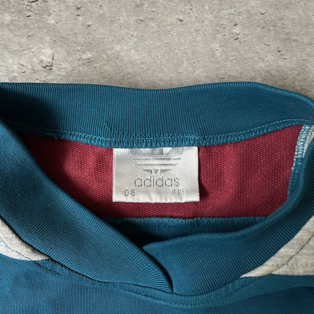 Adidas × Vintage Vintage 90s Adidas Sweatshirt Boxy Fit 3 Striped Size US M / EU 48-50 / 2 - 3 Thumbnail