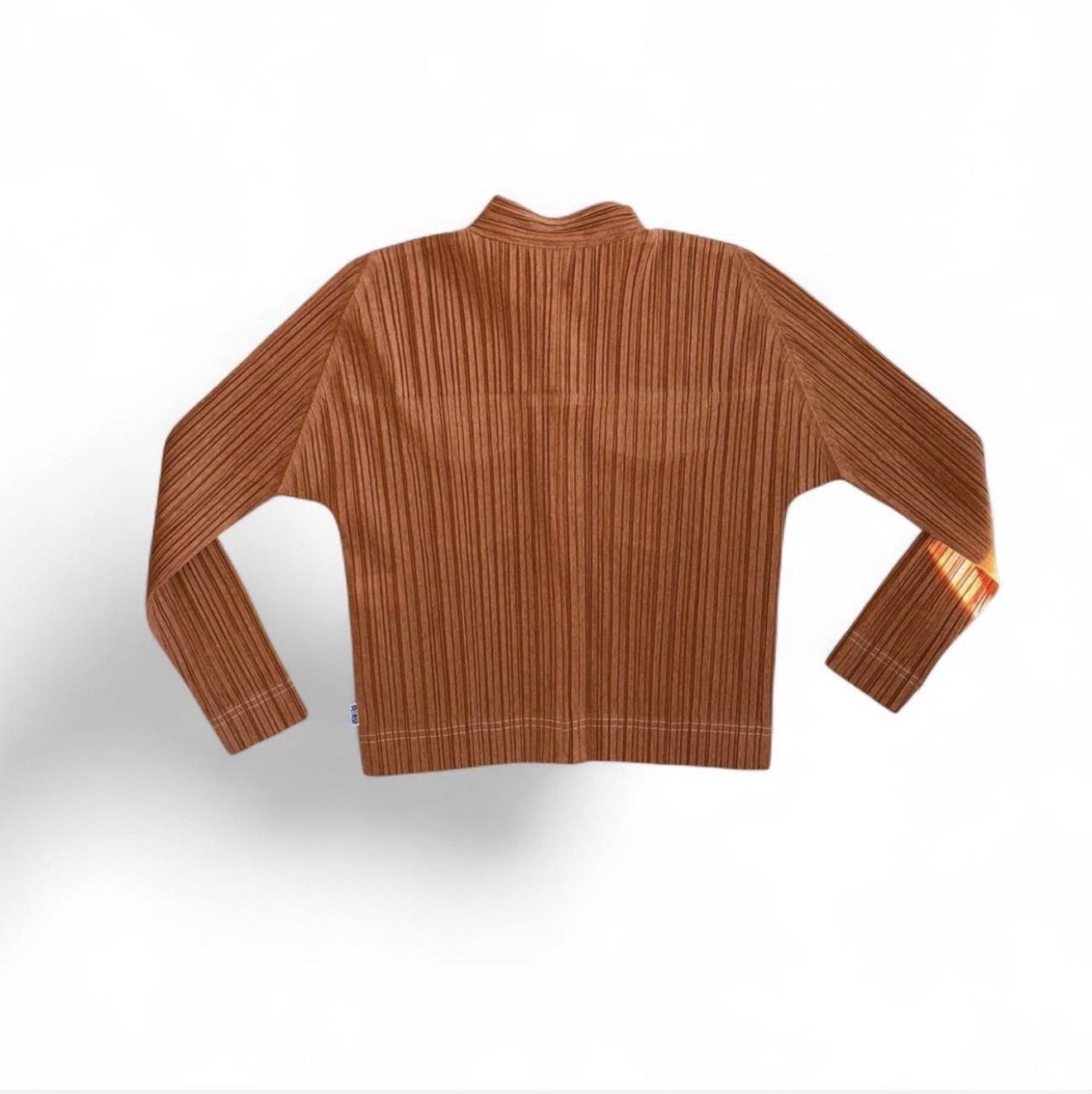 Issey Miyake Pleats Please Issey Miyake Pleated Cardigan Jacket Rust Size M / US 6-8 / IT 42-44 - 3 Thumbnail