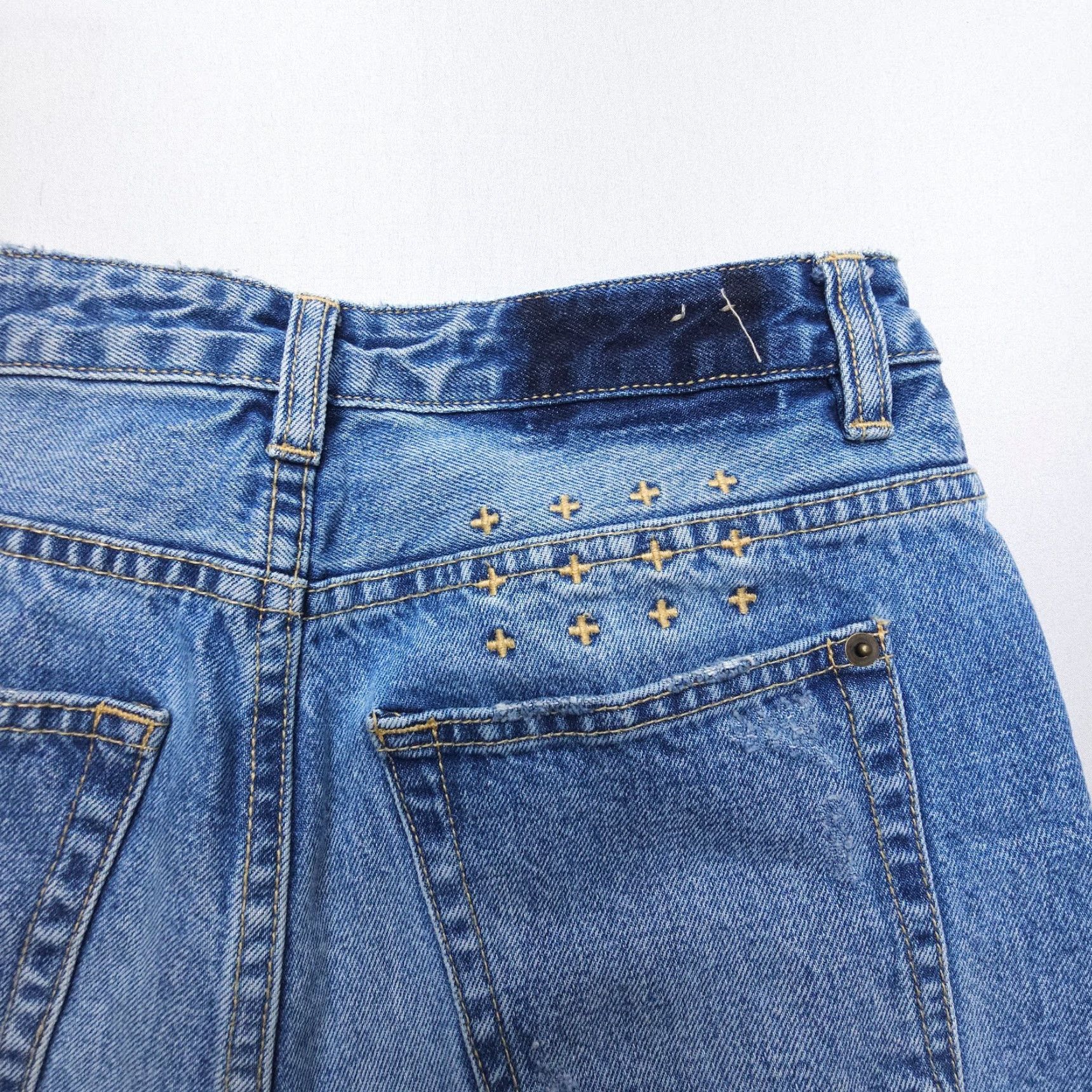 Ksubi Ksubi Chlo Wasted High Rise Straight Jeans Womens 29 x 27 Blue Denim 5-Pocket Size 29" - 3 Thumbnail