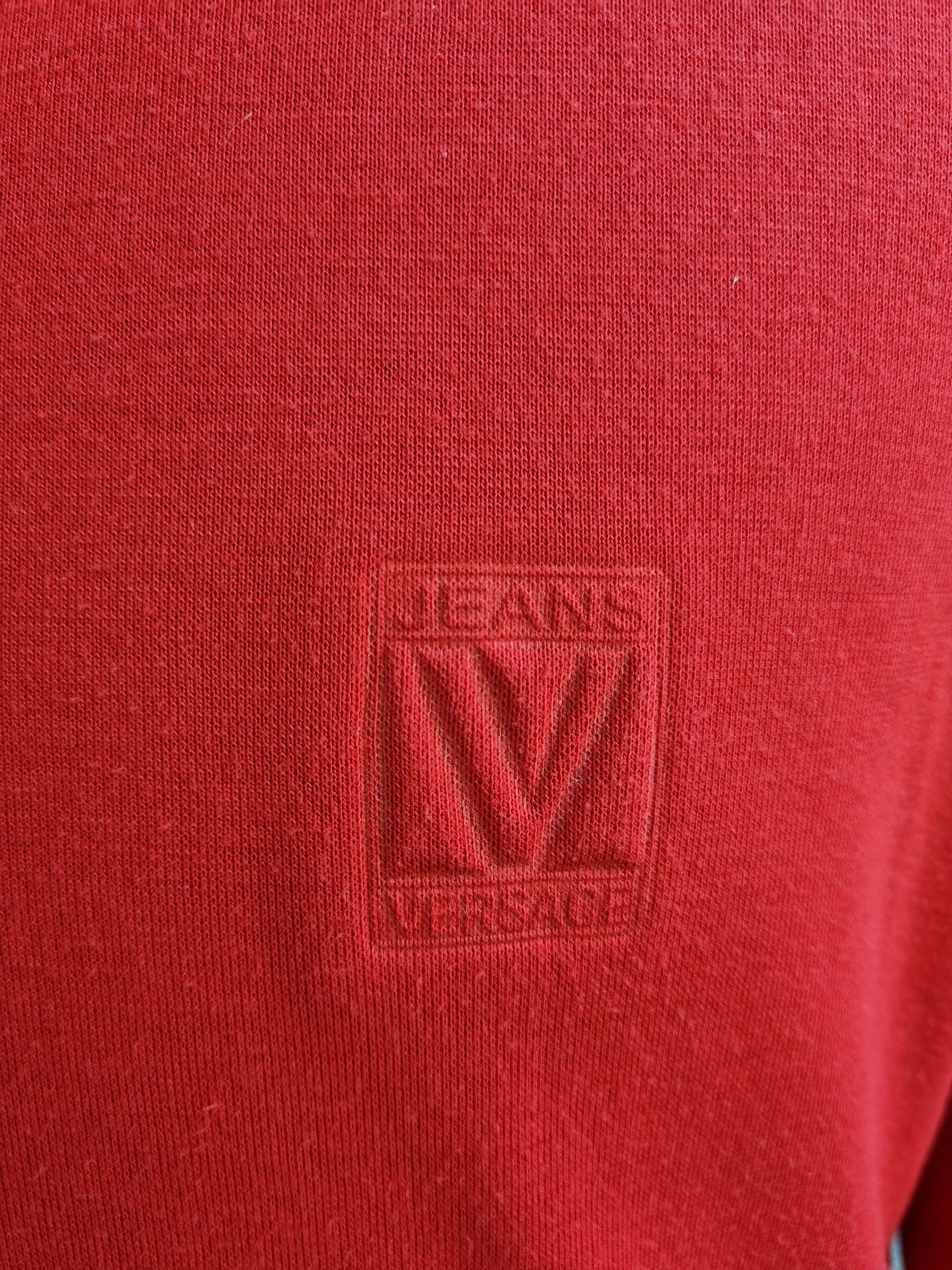 Gianni Valentino × Versace × Vintage Rare VERSACE Fluffy Comfy Collared Sweater Button Up Size US XL / EU 56 / 4 - 2 Thumbnail
