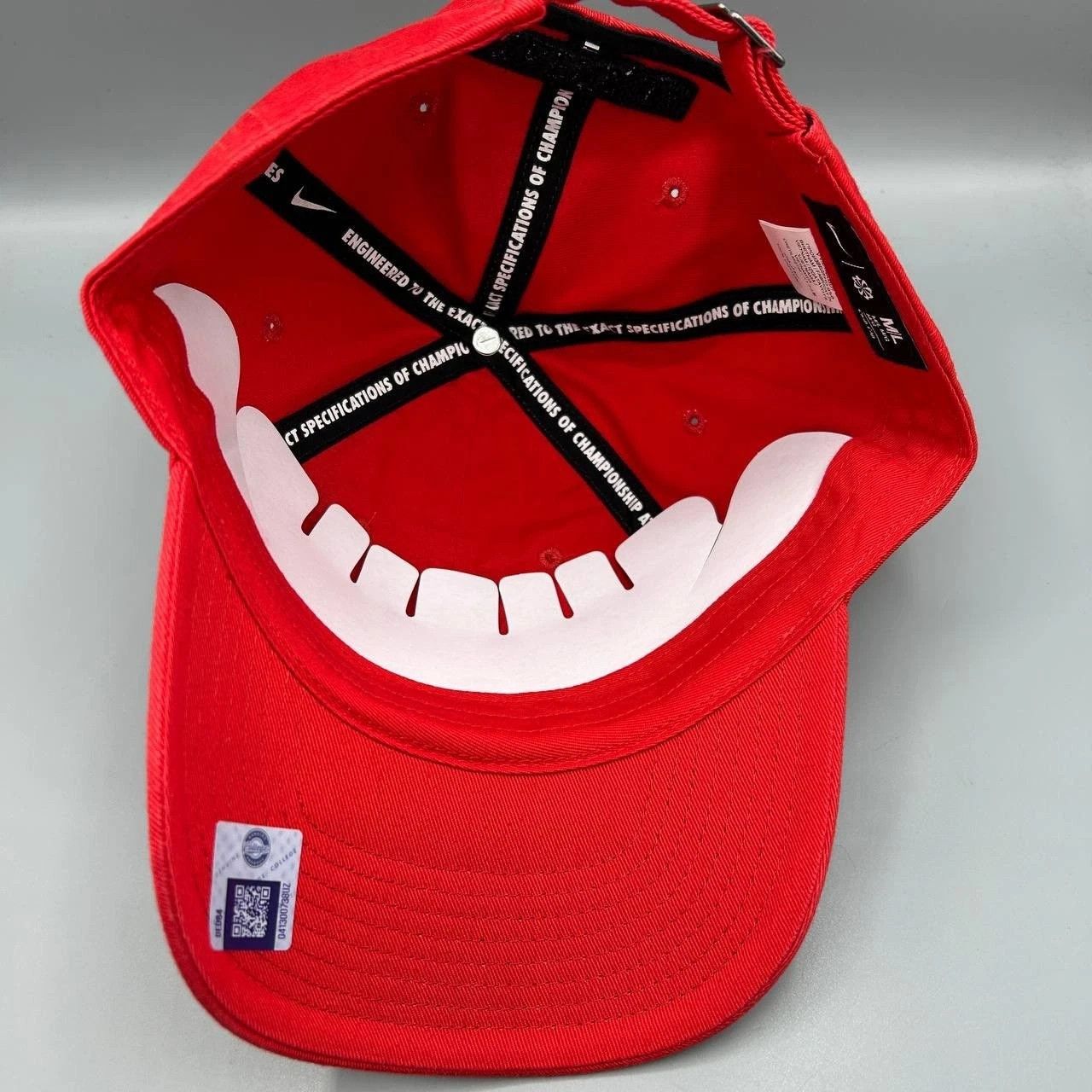 Nike Georgia Bulldogs x Nike Rise Hat M-L Strap Back Cap Cotton Size ONE SIZE - 2 Thumbnail