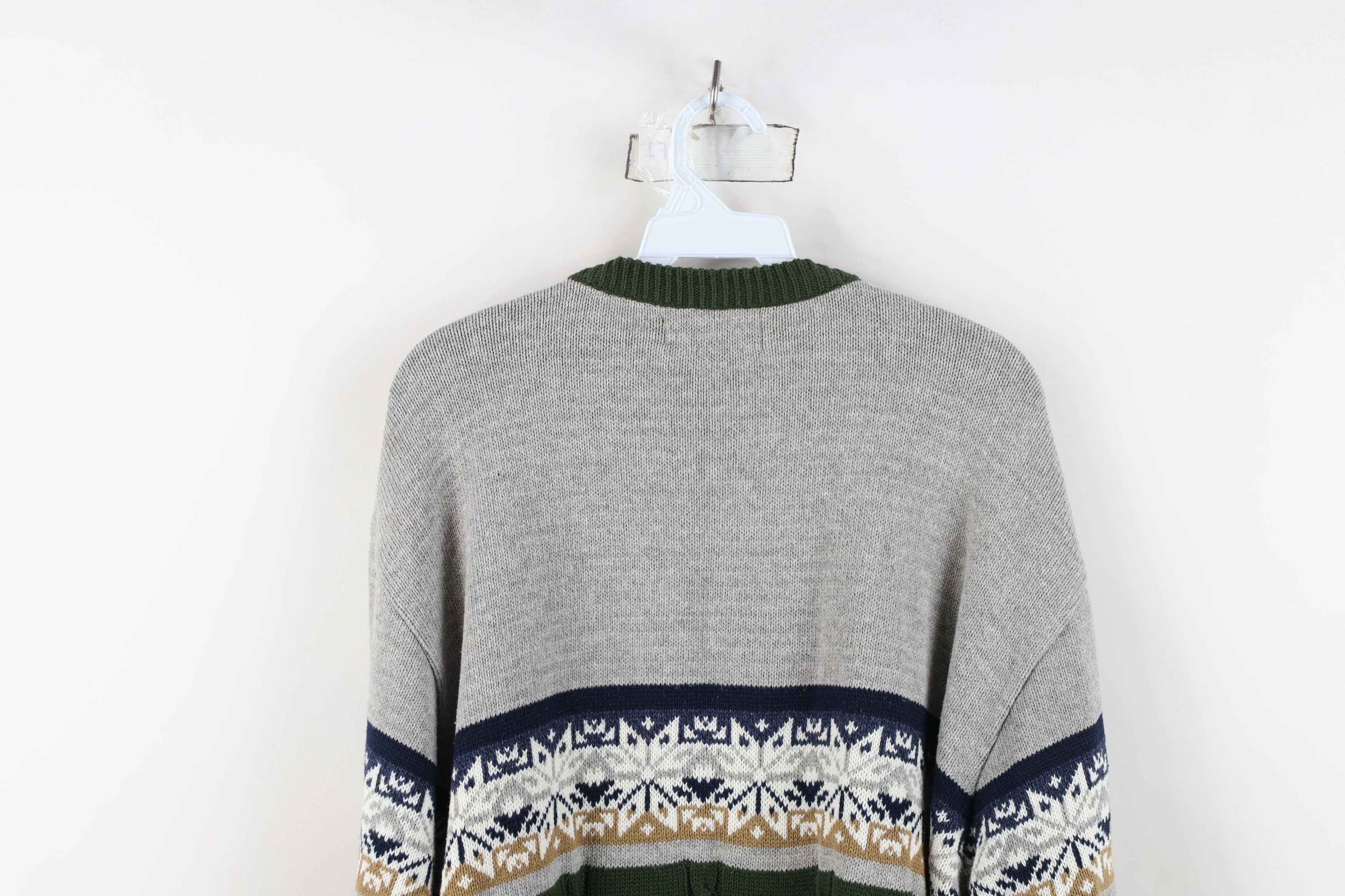Ralph Lauren Vintage 90s Chaps Ralph Lauren Block Cable Knit Sweater Size US L / EU 52-54 / 3 - 10 Thumbnail
