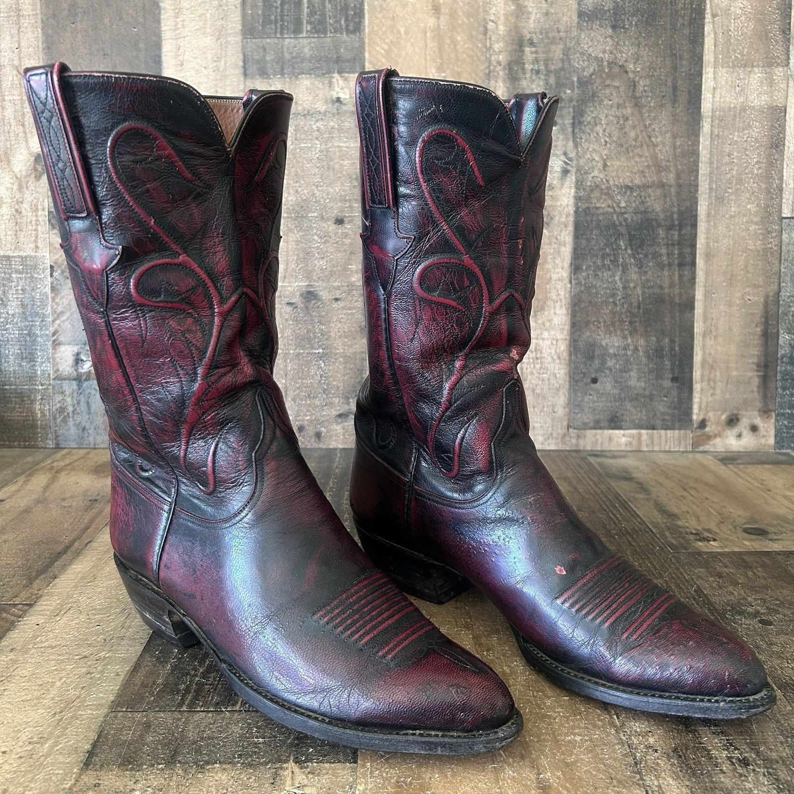 Lucchese Lucchese Classics Black Cherry Cowboy Boots Mens 10 D Size US 10 / EU 43 - 3 Thumbnail