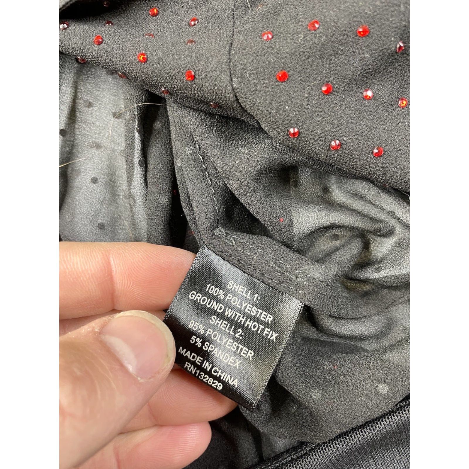 Vintage DUNDAS x REVOLVE DELIRIUM BODYSUIT Black Ruby Womens M Bodysuit Party/Cocktail Polka Dot Rhinestone One-Piece Size M / US 6-8 / IT 42-44 - 5 Thumbnail