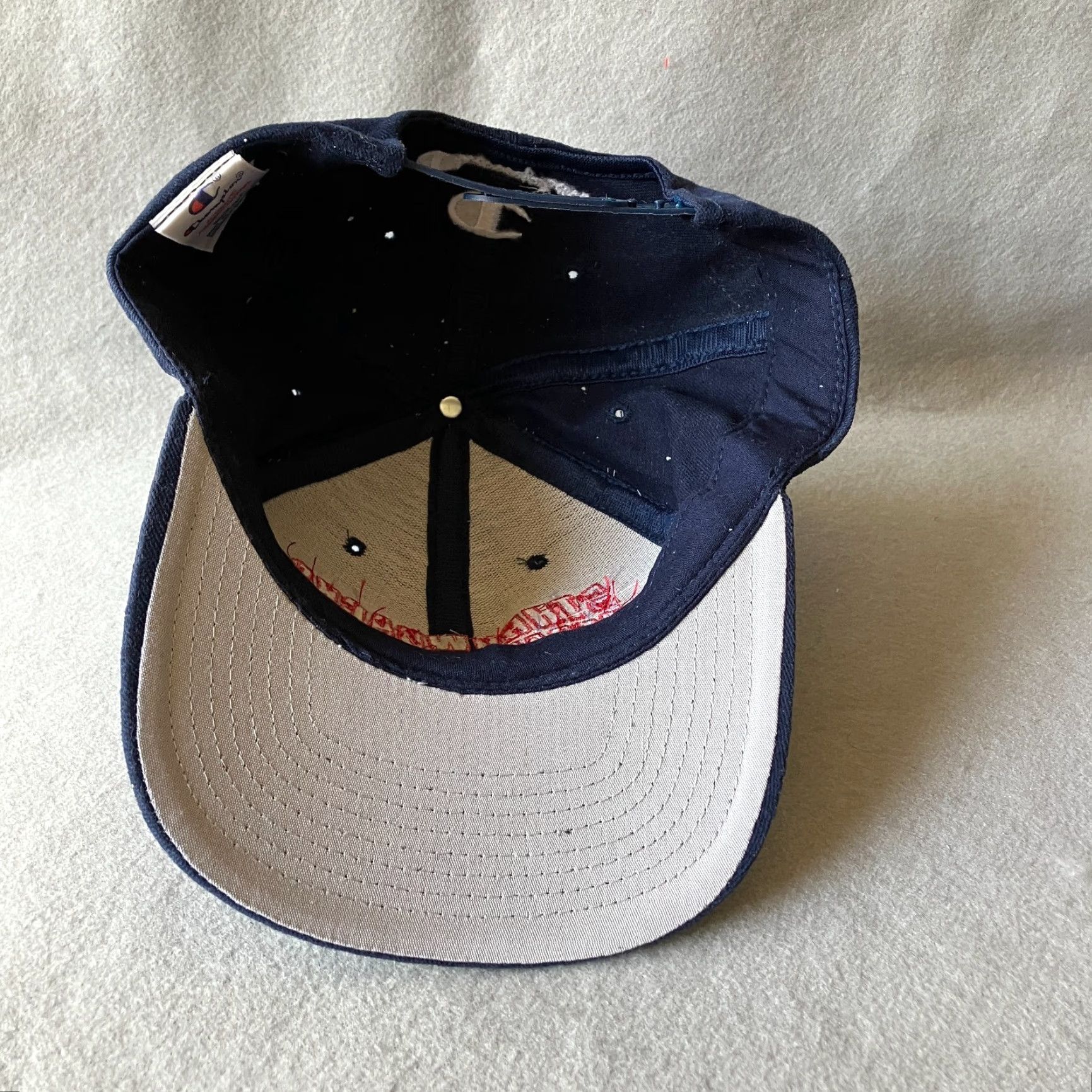 Champion Vintage Champion Snapback Hat Men's Blue 90s Outdoor Sports Casual Adjustable Twill Cap Size ONE SIZE - 6 Thumbnail