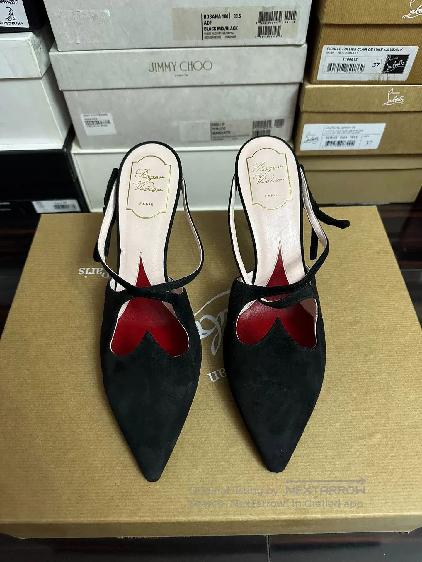Roger Vivier Roger Vivier Heart Bow High-Heel Sandals. Size US 8.5 / IT 38.5 - 1 Thumbnail