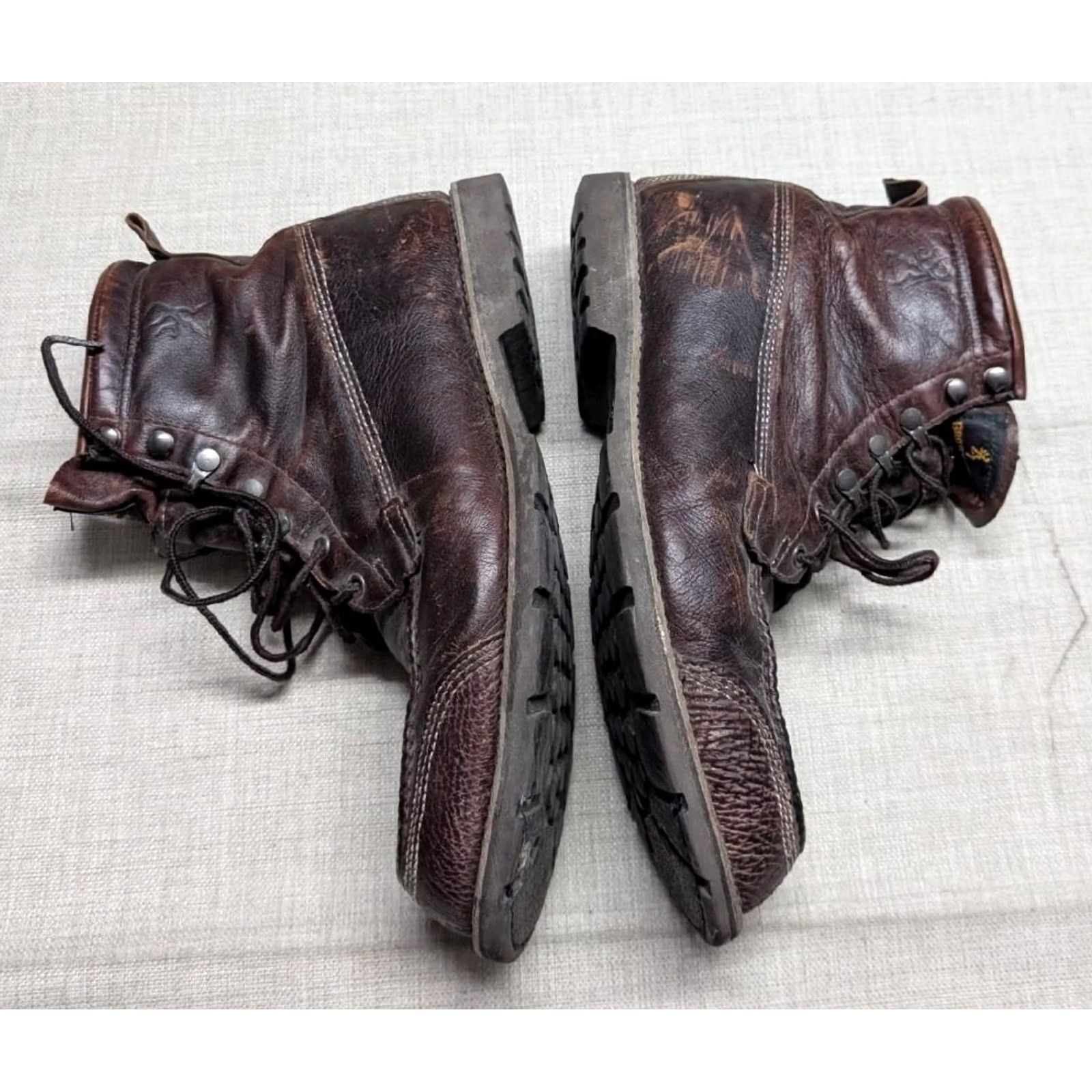 Vintage VINTAGE Browning hunting boot GORE-TEX brown leather 12 W safety toe Moc Toe Mens Boots Size US 12 / EU 45 - 5 Thumbnail