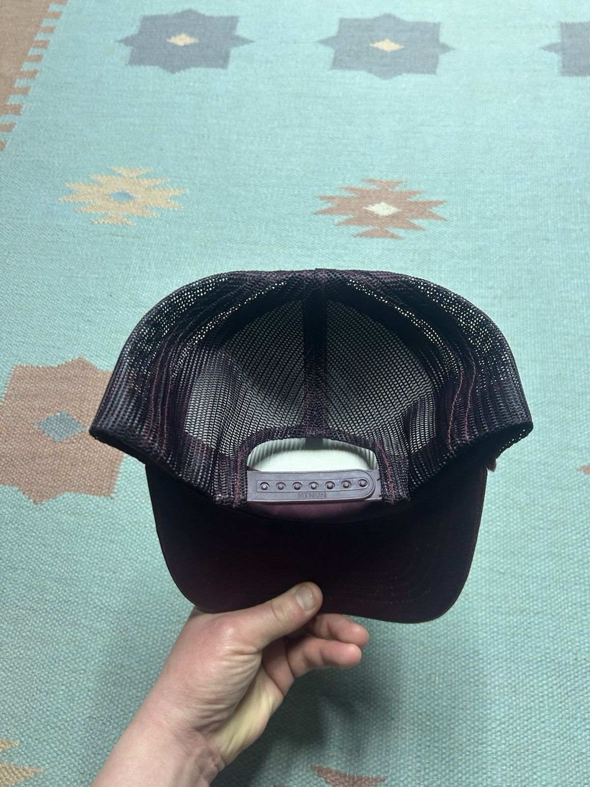Vintage VTG trucker hat Frankenmuth horseshoe club Michigan maroon Size ONE SIZE - 4 Thumbnail