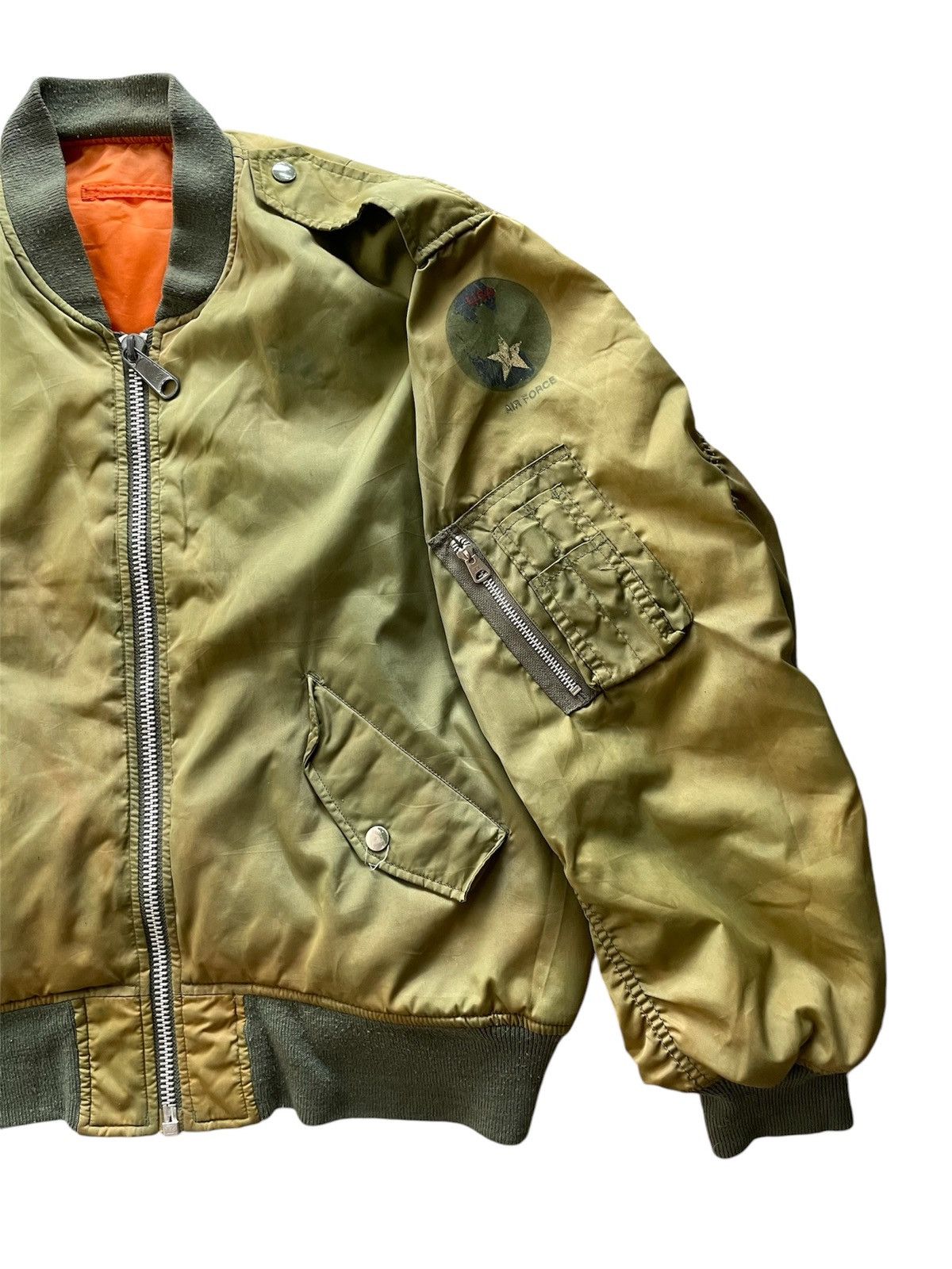 Vintage FADED SUN USA AIR FORCE BOMBER JACKET Size US M / EU 48-50 / 2 - 1 Thumbnail