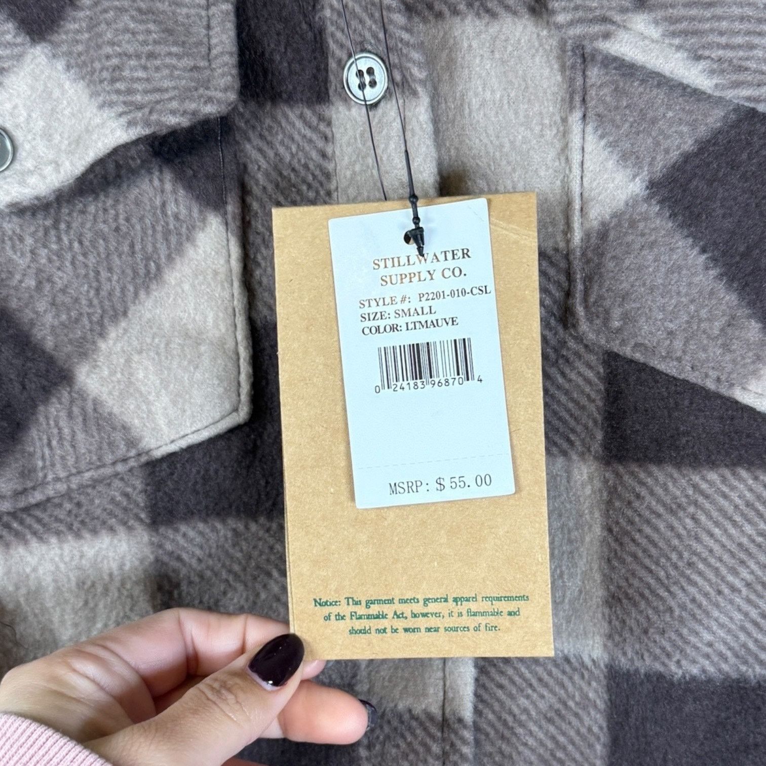 Other Stillwater Supply Co. Women's S LTMauve Color Fleece Shirt Size S / US 4 / IT 40 - 2 Thumbnail