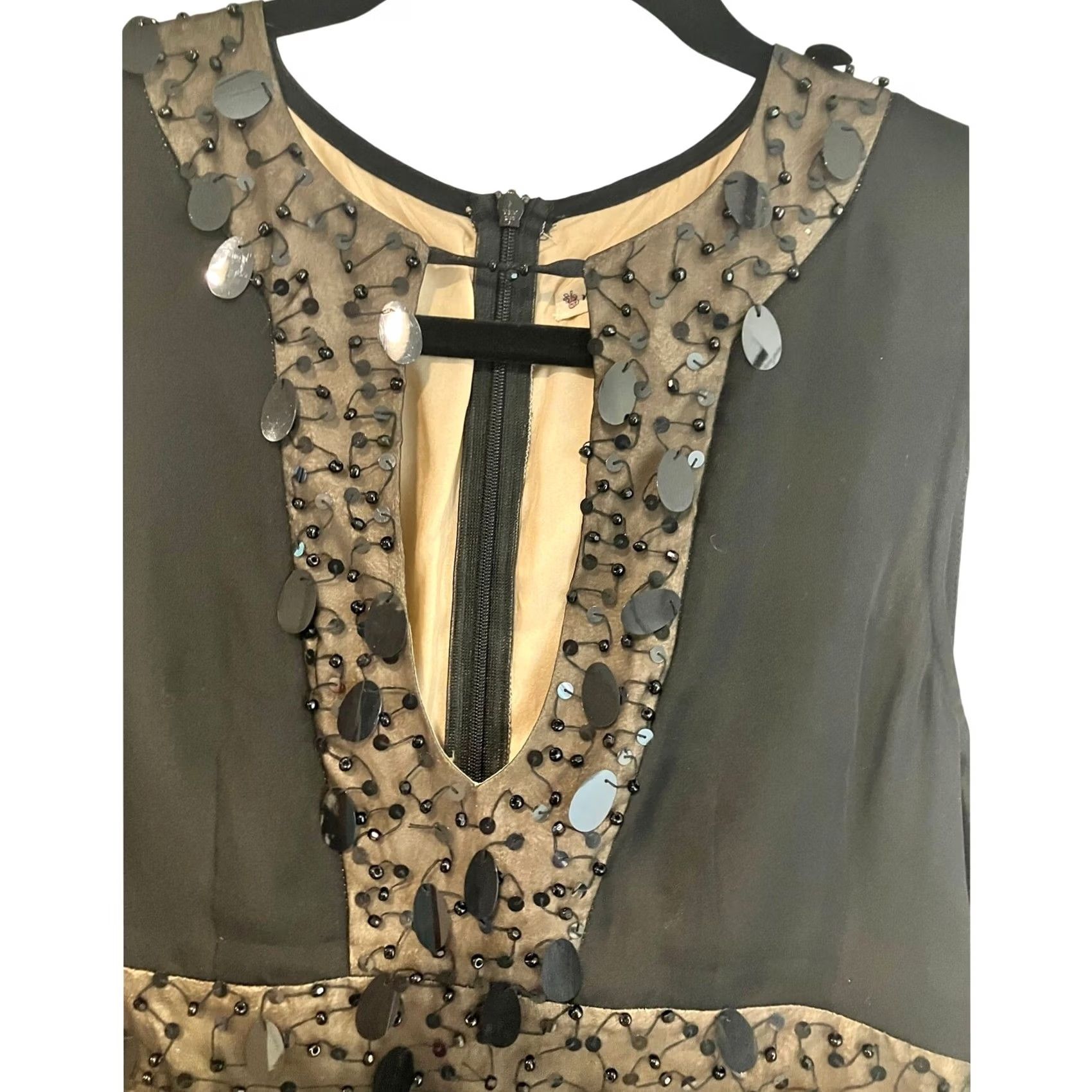 Nanette Lepore Nanette Lepore Blouse Tunic Beaded Silk Black Sleeveless Size 6 Womens Dressy Party/Cocktail Wedding E8 Size M / US 6-8 / IT 42-44 - 3 Thumbnail