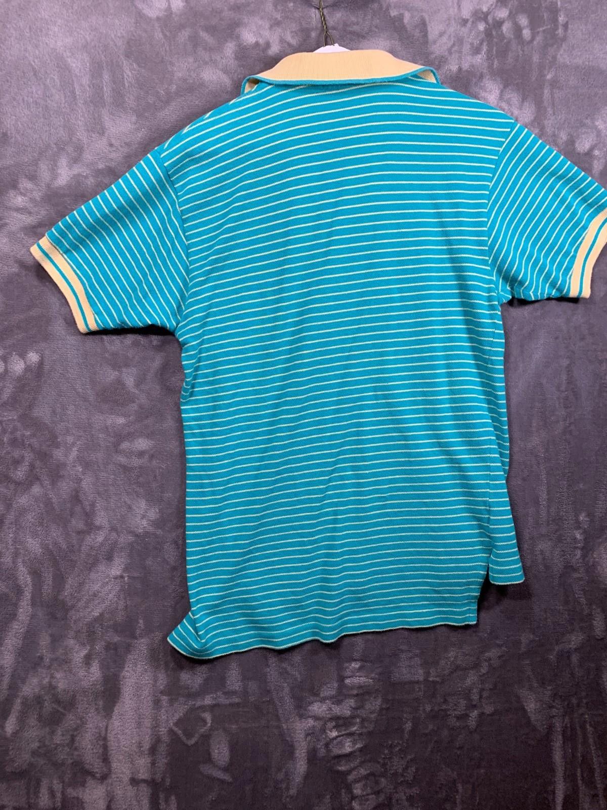 Designer 80s IZOD LACOSTE Patron Polo Shirt 1Turquoise MEDPreppy (104 Size US L / EU 52-54 / 3 - 5 Thumbnail