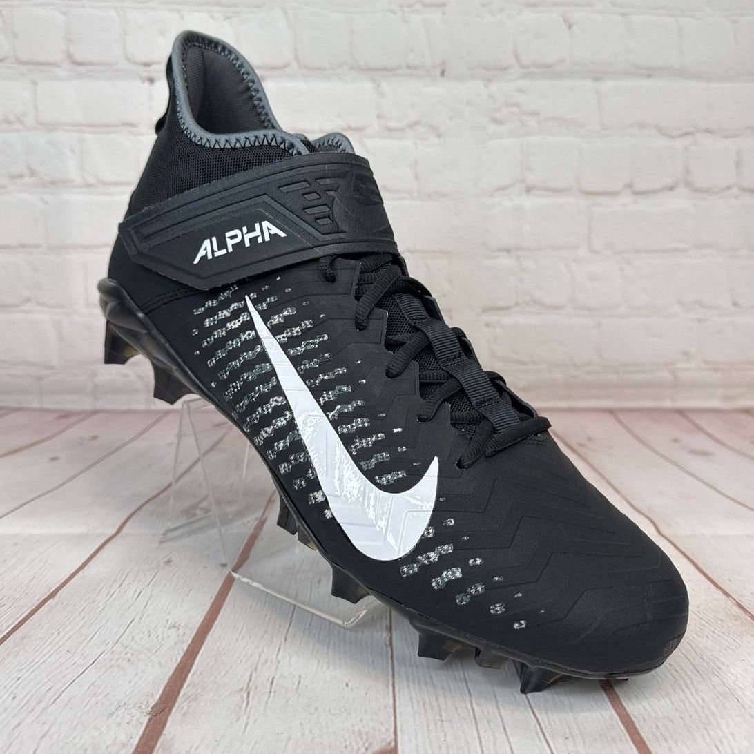 Nike Nike Alpha Menace Pro 2 Mid Black White Football Cleats Size US 13 / EU 46 - 1 Thumbnail
