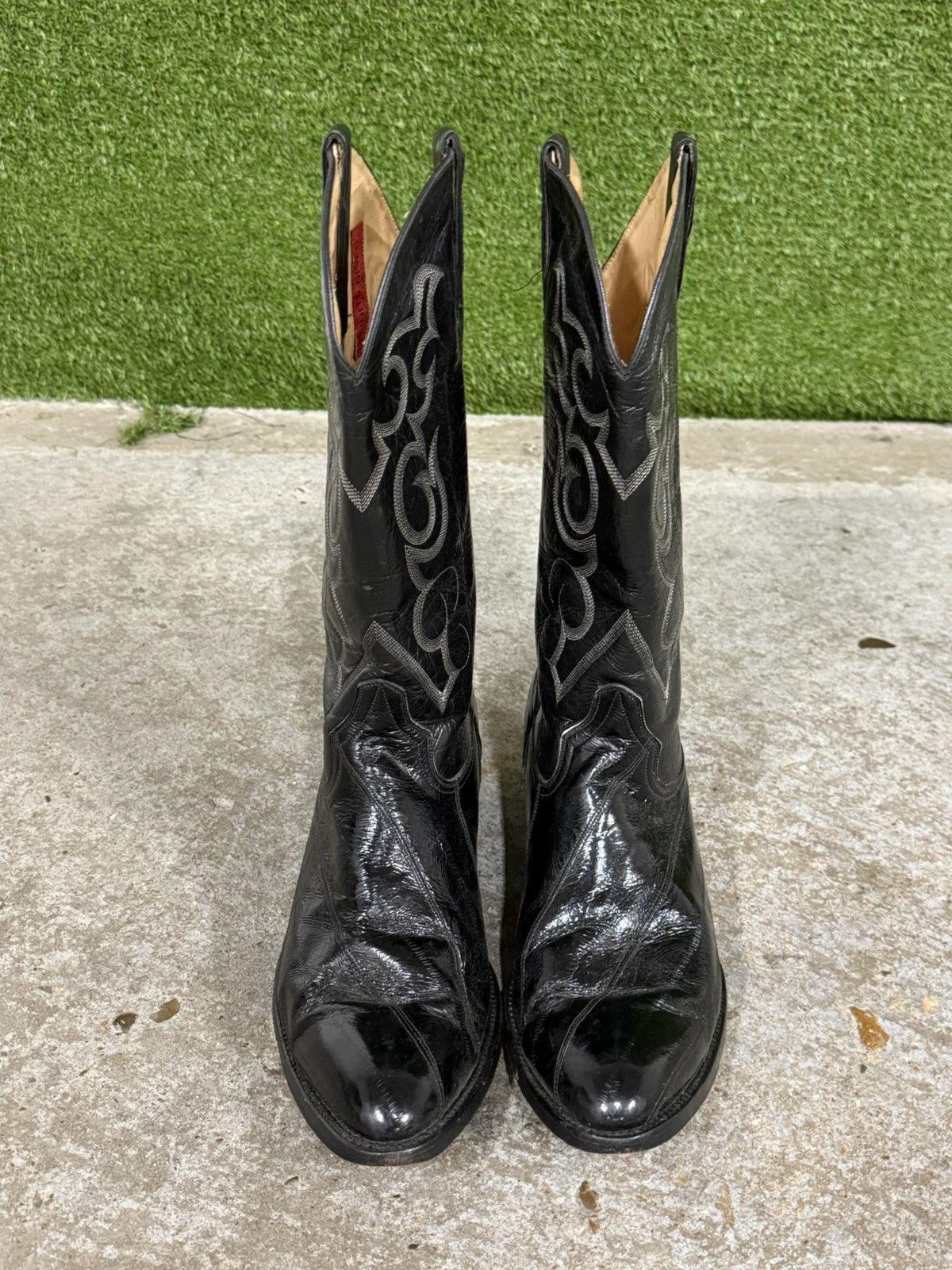 Vintage Vintage Leather Trinity River Boot Cowboy Black Leather 13D Size US 13 / EU 46 - 5 Thumbnail