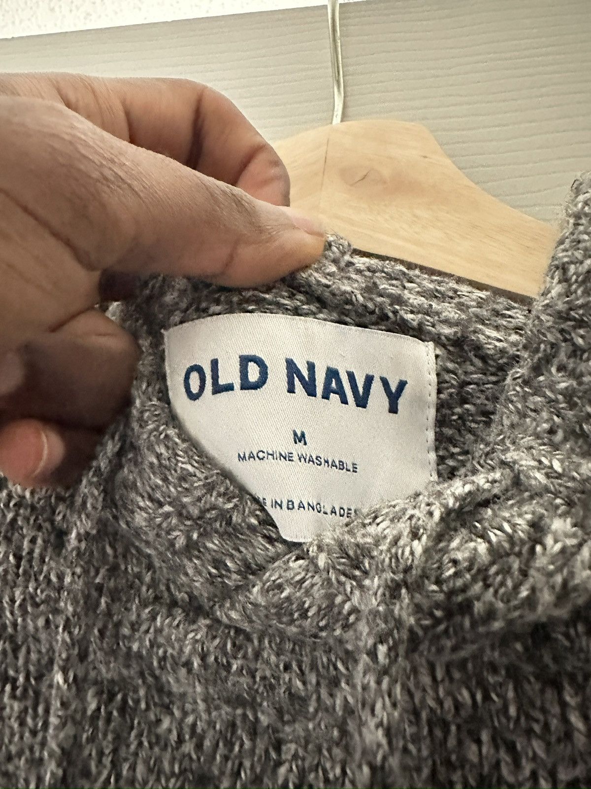 Old Navy Grey Knit hoodie Size US M / EU 48-50 / 2 - 3 Thumbnail