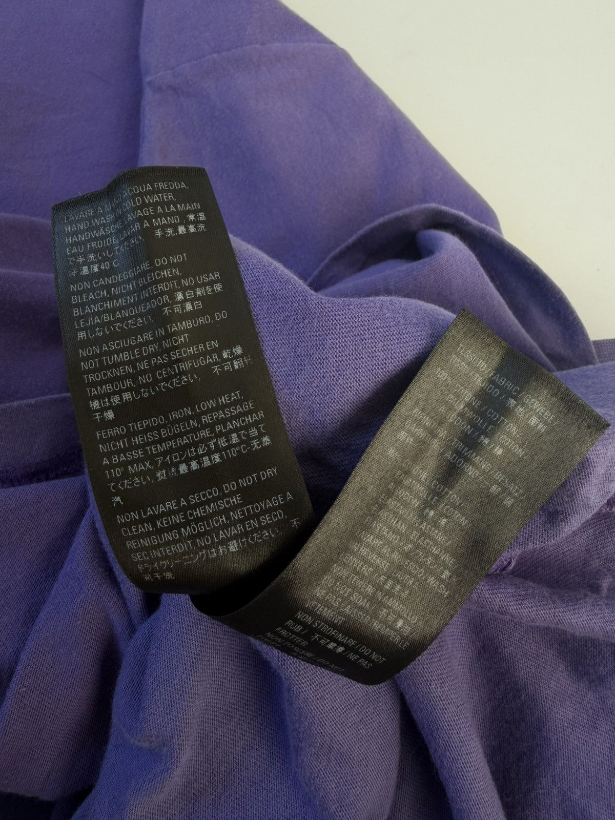 Balenciaga Balenciaga Rhinestone Bébé Worn-Out T-Shirt Purple Size US L / EU 52-54 / 3 - 7 Thumbnail