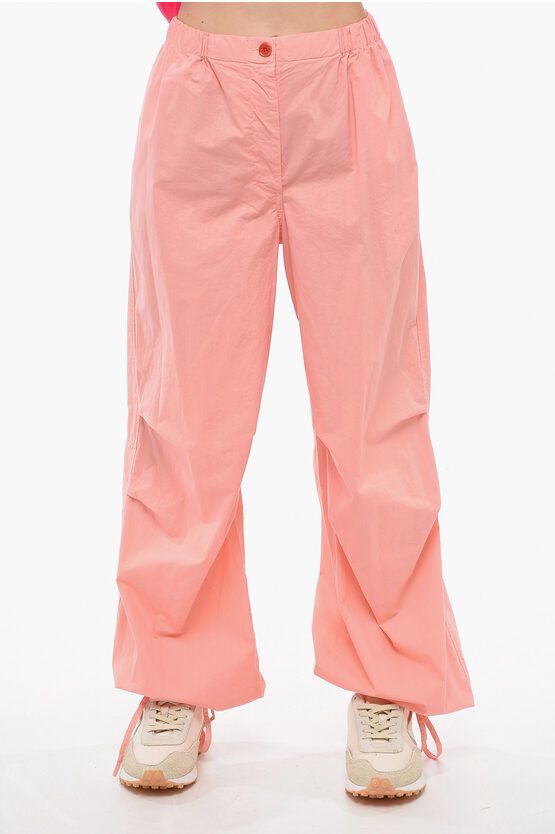 image of Aspesi Cotton Pants With Ankle Strings in Pink, Women's (Size 27)
