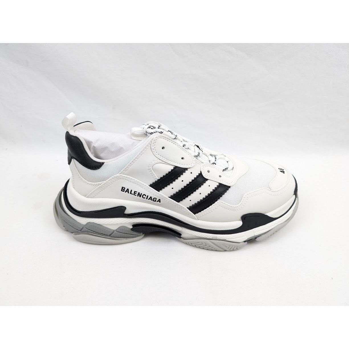 Adidas × Balenciaga o1rshd1 Low-Top Sneakers in Black/White Size US 13 / EU 46 - 1 Thumbnail