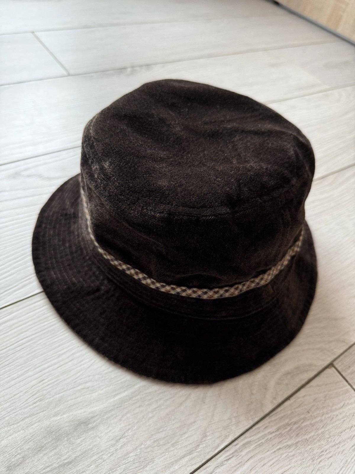 Aquascutum × Vintage Vintage Aquascutum velour bucket hat cap Size ONE SIZE - 5 Thumbnail