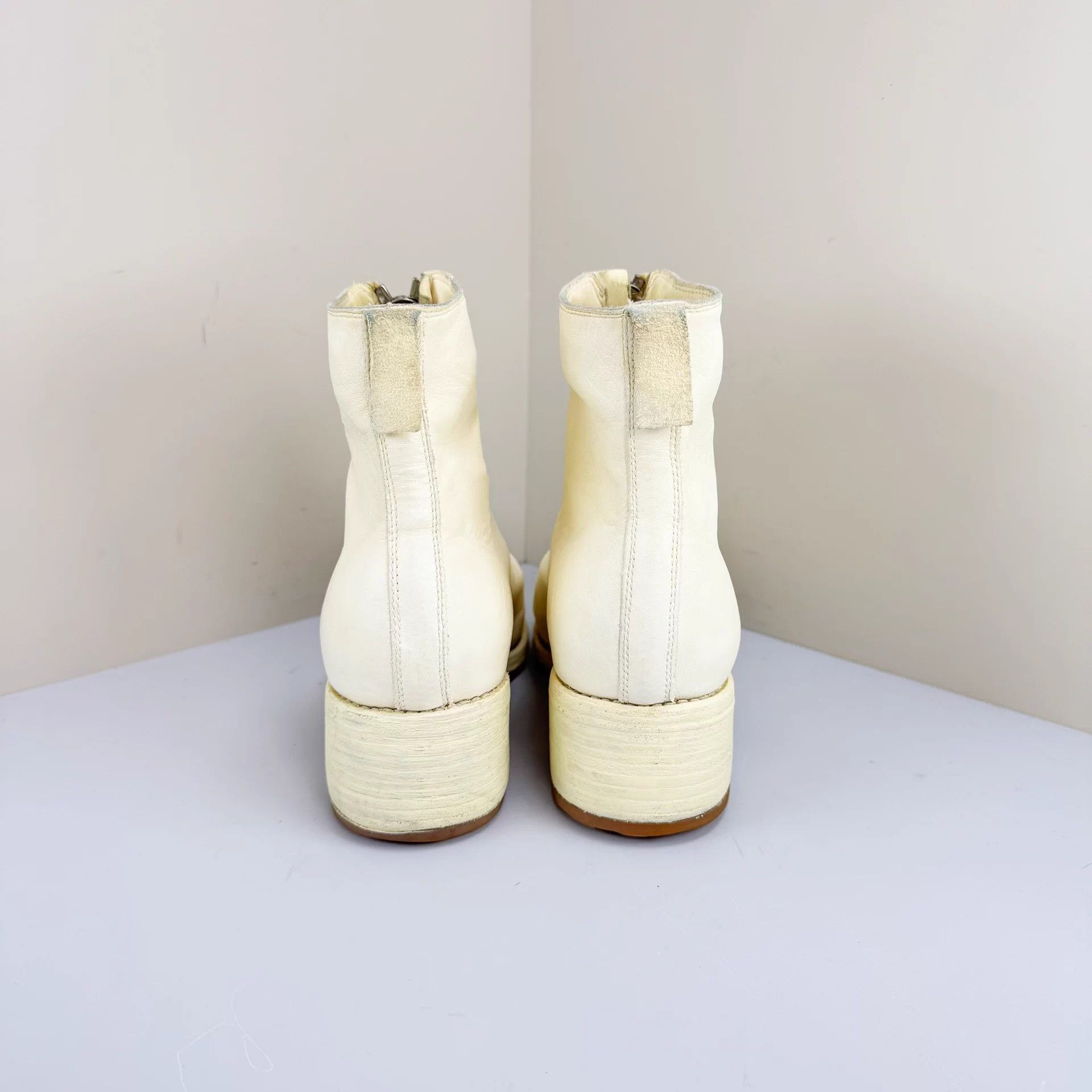 Guidi PL1 Off-White Horse Leather Boots 38 EU 98 New