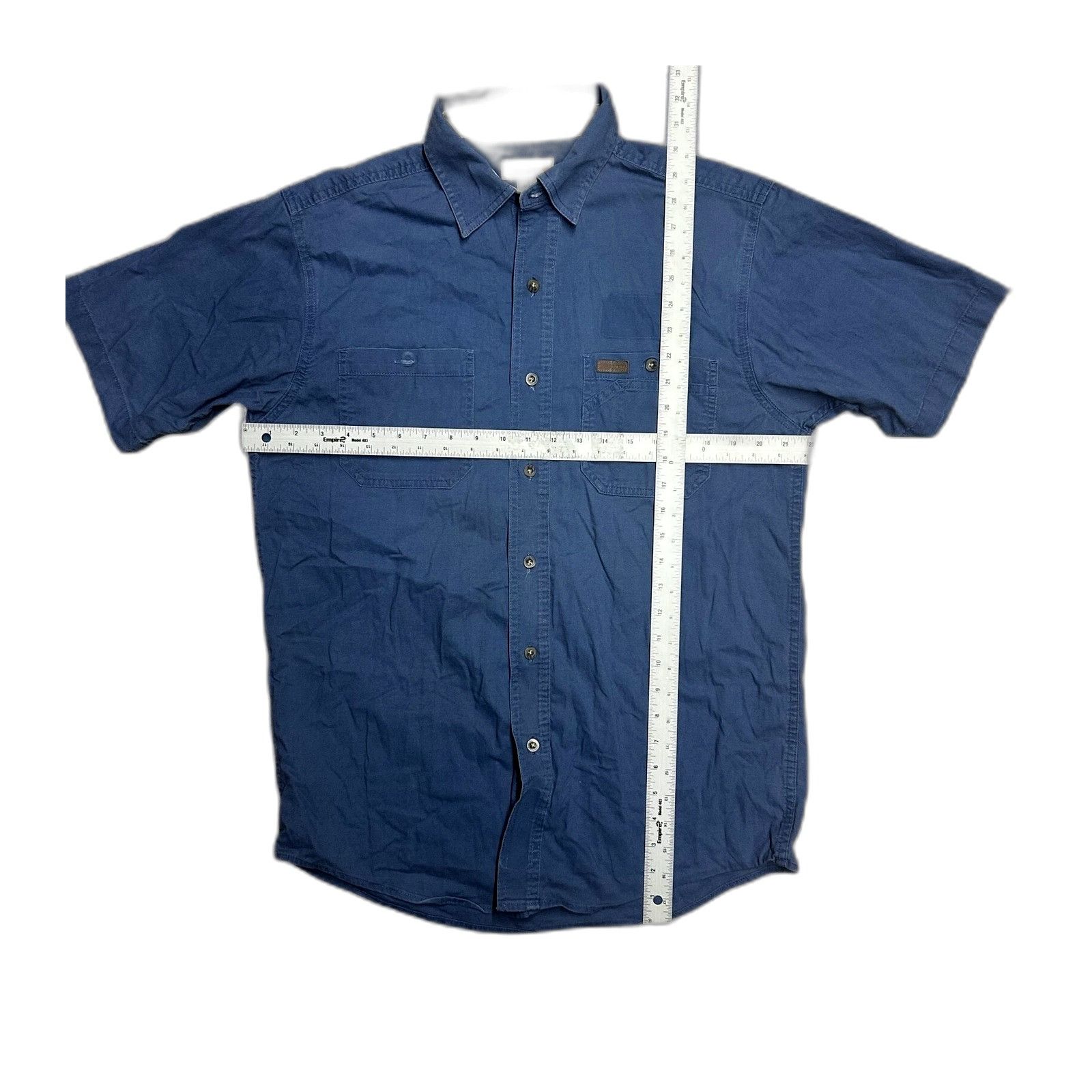 Carhartt Carhartt Mens Medium Blue Denim Work Poly Button Up Shirt Bu Size US M / EU 48-50 / 2 - 8 Thumbnail