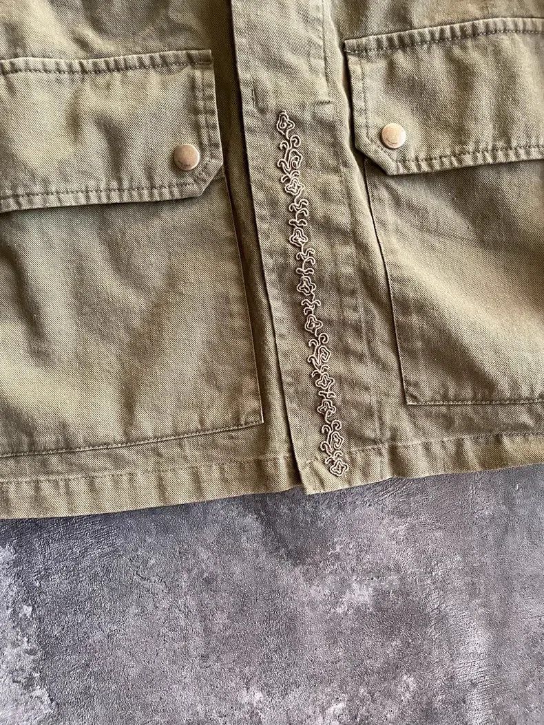 Saint Laurent Paris Saint Laurent Paris Military Green Gold Thread Court Embro Size XS / US 0-2 / IT 36-38 - 4 Thumbnail