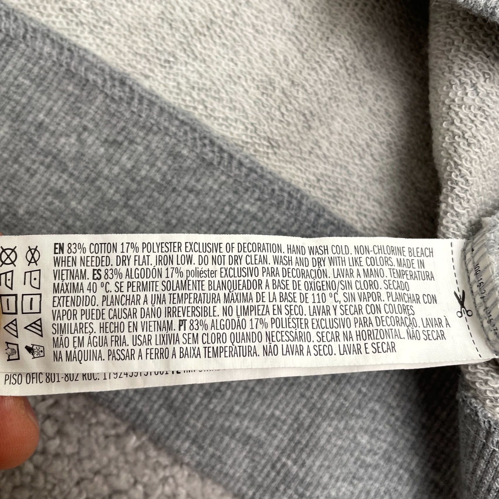 Forever 21 FOREVER 21 Cropped Pullover Sweatshirt Womens 0X Gray V-Neck Cotton Casual Size XL / US 12-14 / IT 48-50 - 5 Thumbnail