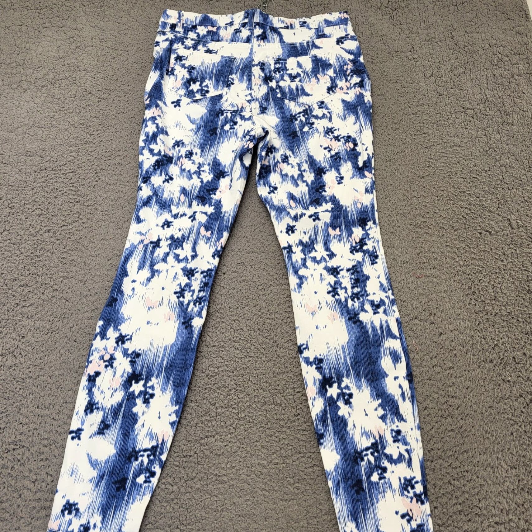 Vintage TIME AND TRU Stretch Pants Women's Size L Leggings Floral Pockets Preppy Shirt Size 36" / US 14 / IT 50 - 3 Thumbnail