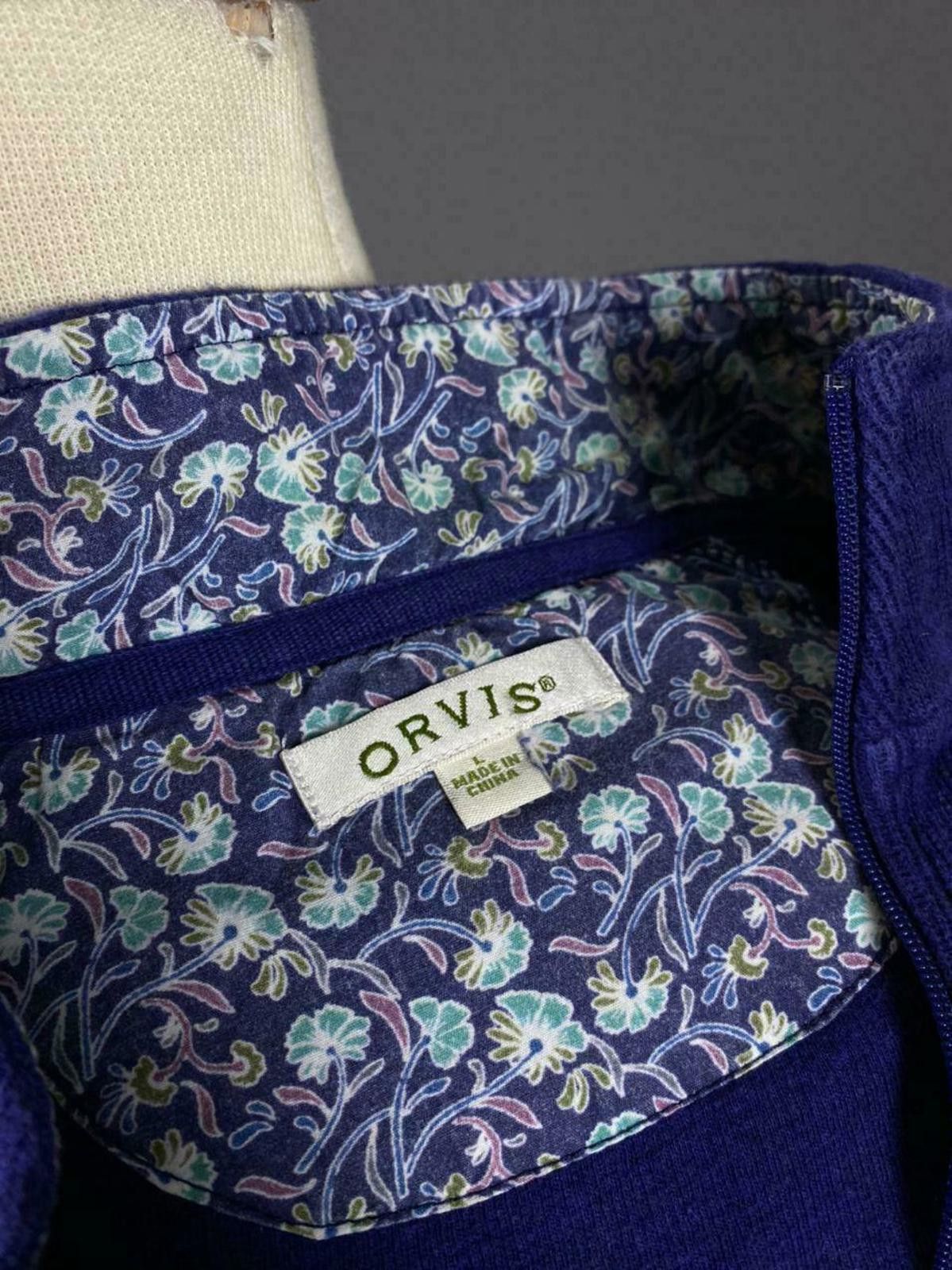 Orvis Men Orvis Blue High Neck 1/4 Zip Long Sleeve Sweater Size L Size US L / EU 52-54 / 3 - 11 Thumbnail