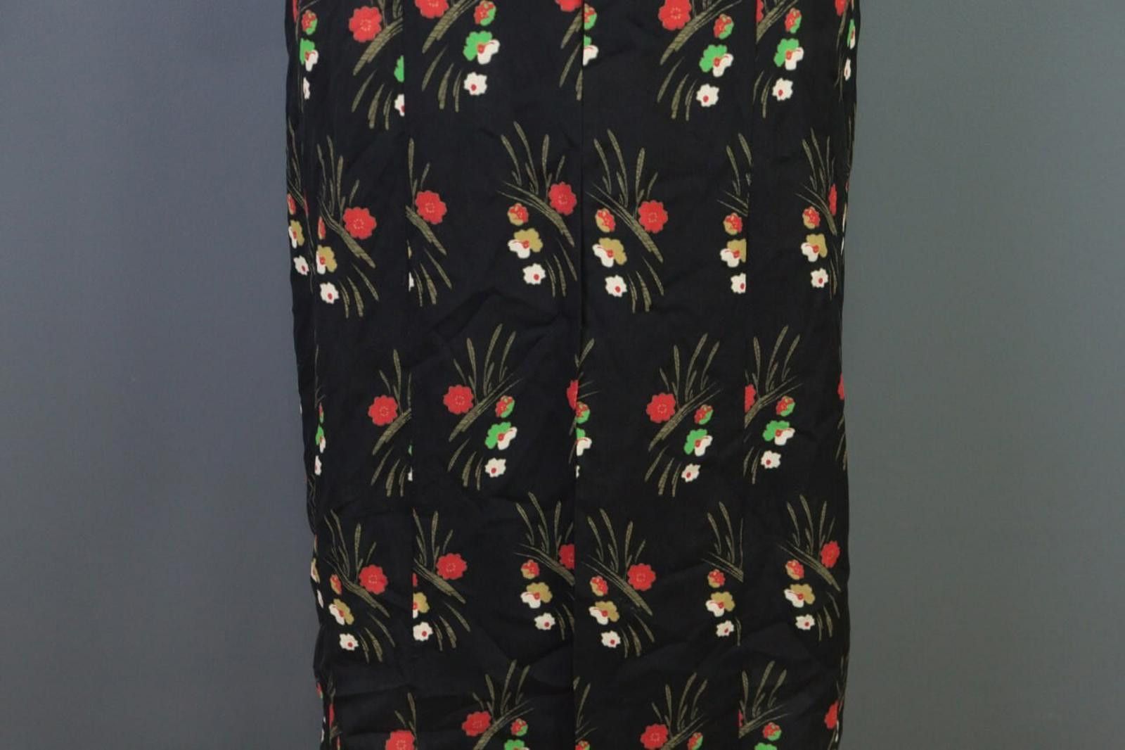 Farm Rio Rixo Black Floral Drawstring Wrape A-Line Long Dress US 6 Size M / US 6-8 / IT 42-44 - 4 Thumbnail