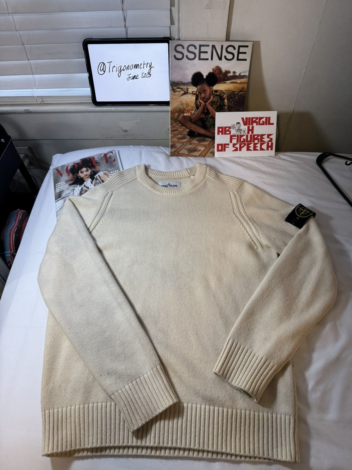 Stone Island Cream / Off-White Knit Sweater Size US M / EU 48-50 / 2 - 1 Thumbnail