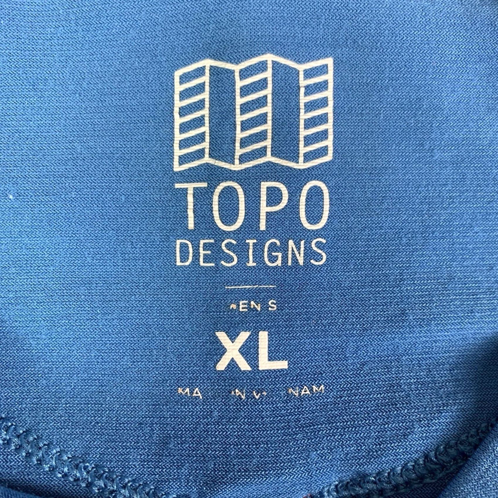 Topo Designs Topo Designs Long Sleeve Crew Neck Shirt Mens XL Blue wool blend (has holes) Size US XL / EU 56 / 4 - 2 Thumbnail