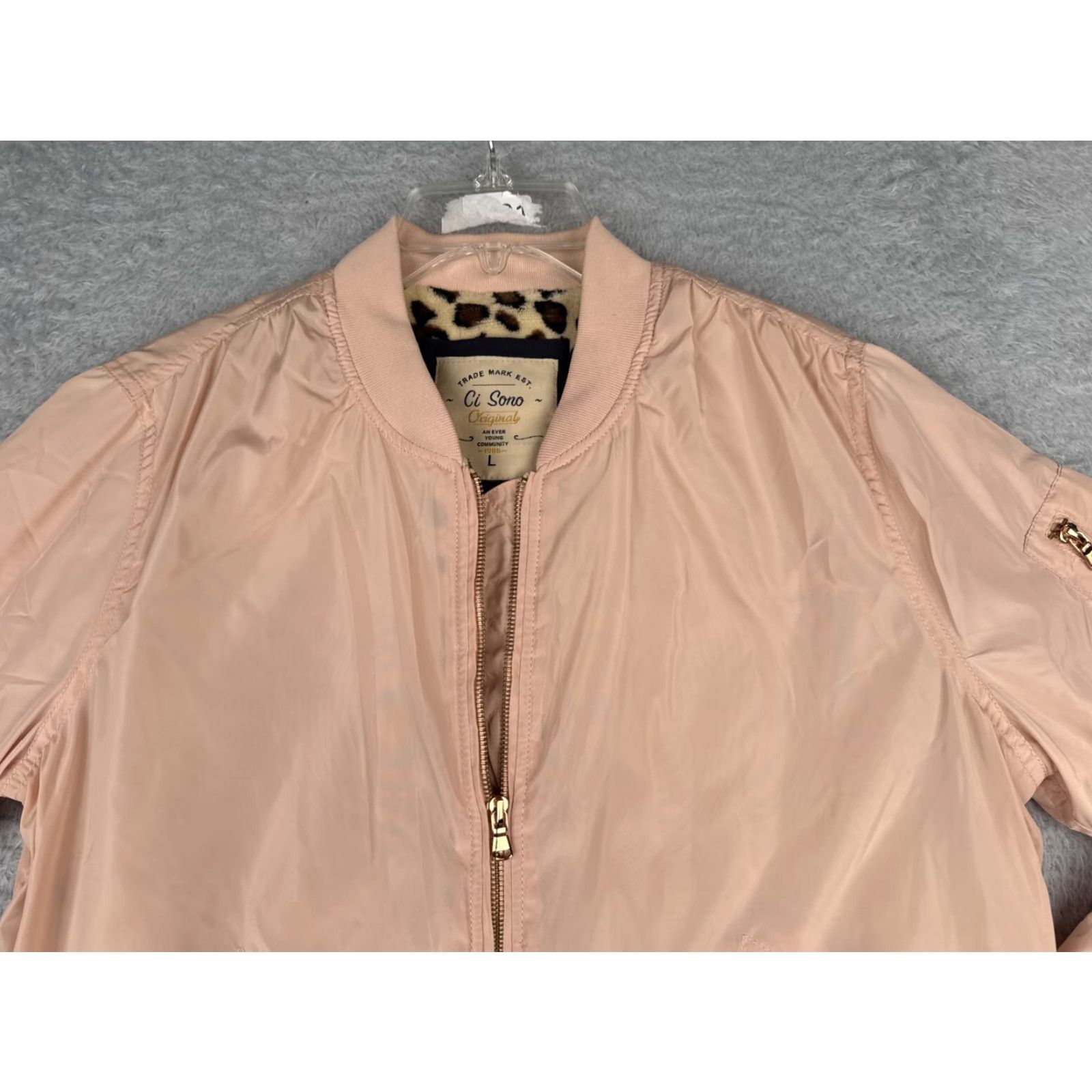 Pinko CI SONO Pink Softshell Jacket Womens Large Regular Fit Embroidered Logo Zipper Front Pocketes Full Zip Size L / US 10 / IT 46 - 4 Thumbnail