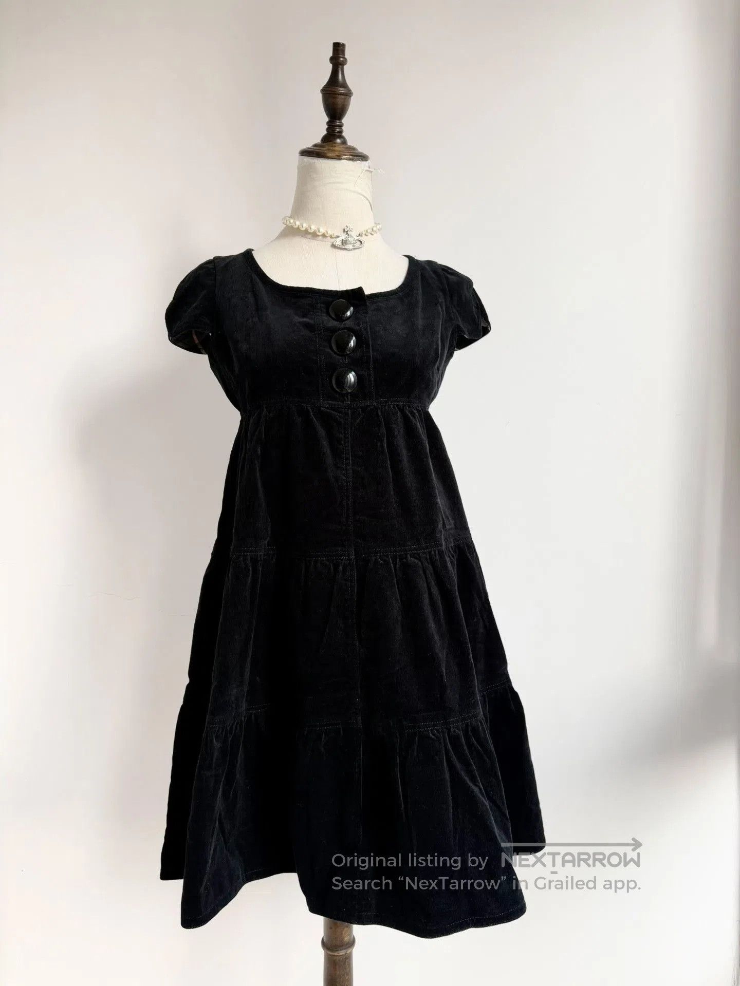 Vivienne Westwood Burberry Black Corduroy Dress. Size XS / US 0-2 / IT 36-38 - 1 Thumbnail