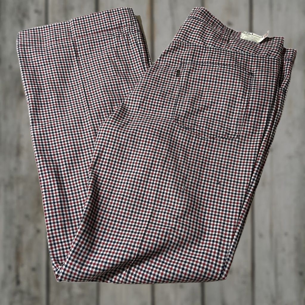 Levi's VINTAGE Levi’s Plaid Big E Bell Bottom Pants 44X34 NWT 1970s Mens Womens Size US 44 / EU 60 - 1 Thumbnail