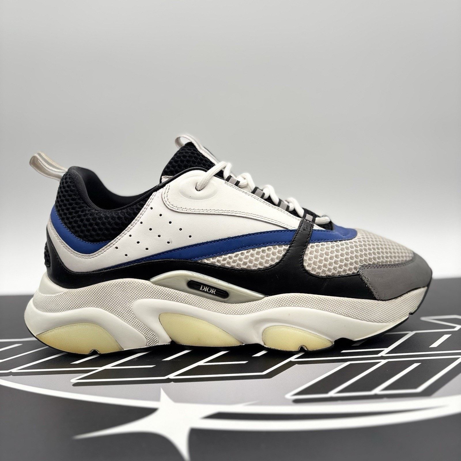 Dior Dior B22 Sneaker ' White, Blue, Black Reflective ' Size US 13 / EU 46 - 2 Thumbnail