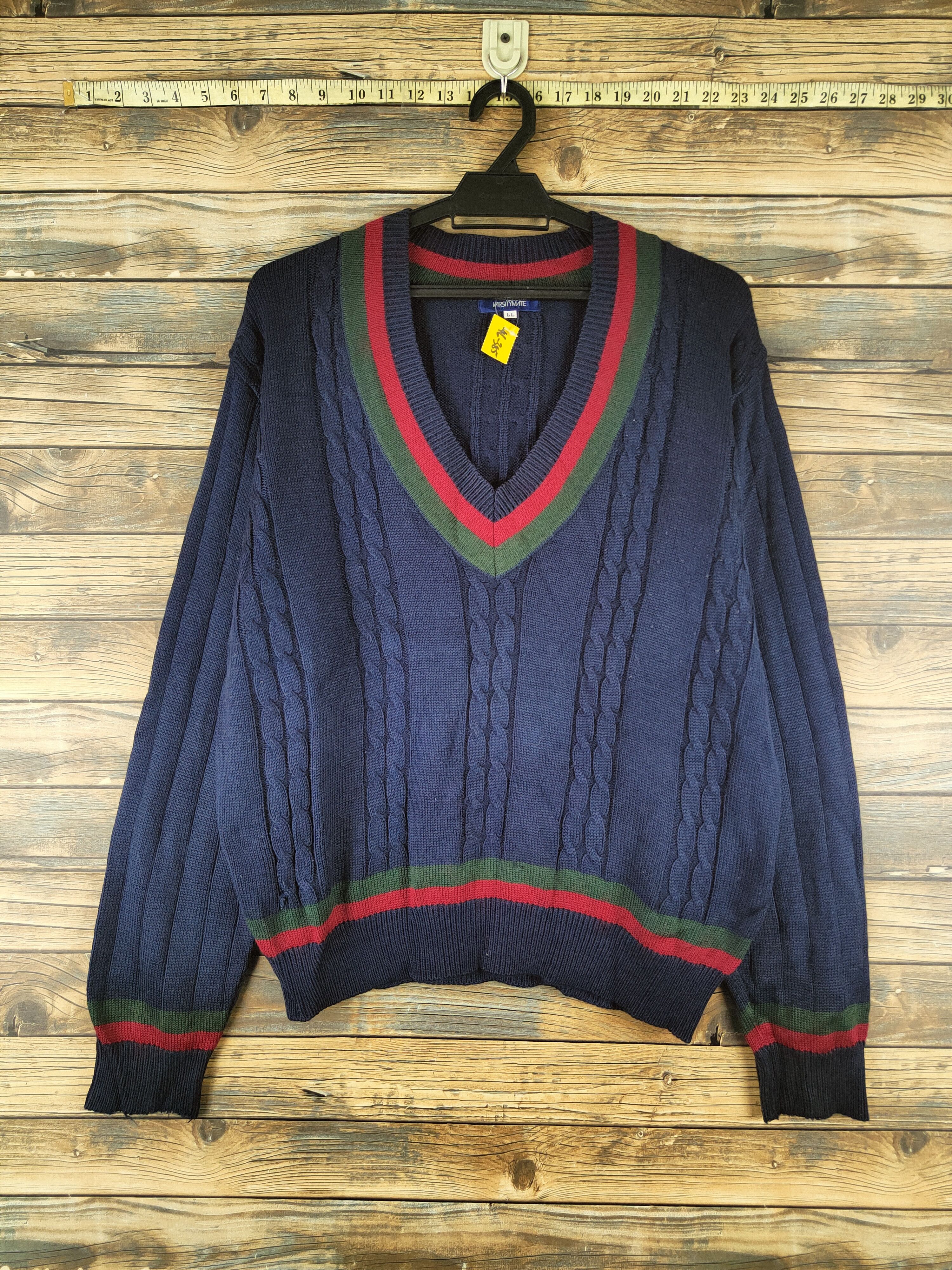 Japanese Brand DL Tombow Varsitymate Navy Knitwear Sweatshirts #46-385 Size US L / EU 52-54 / 3 - 1 Thumbnail