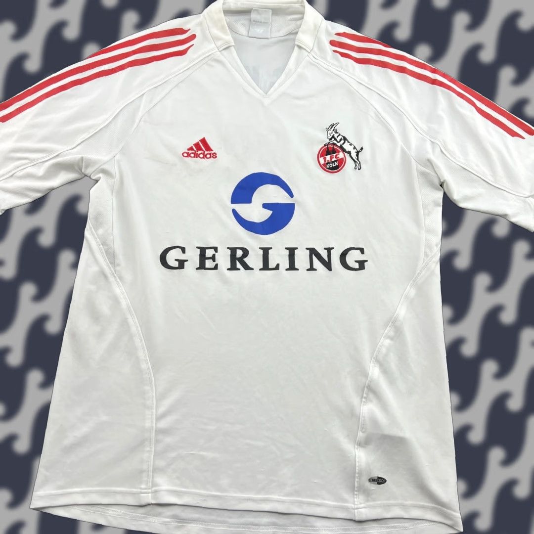 Adidas adidas FC Koln 2005 2006 Home Football Jersey Mens L White T-Shirt Athletic Short Sleeve Mois ture Wicking Quick Dry Jersey Vintage: No Size US L / EU 52-54 / 3 - 1 Thumbnail