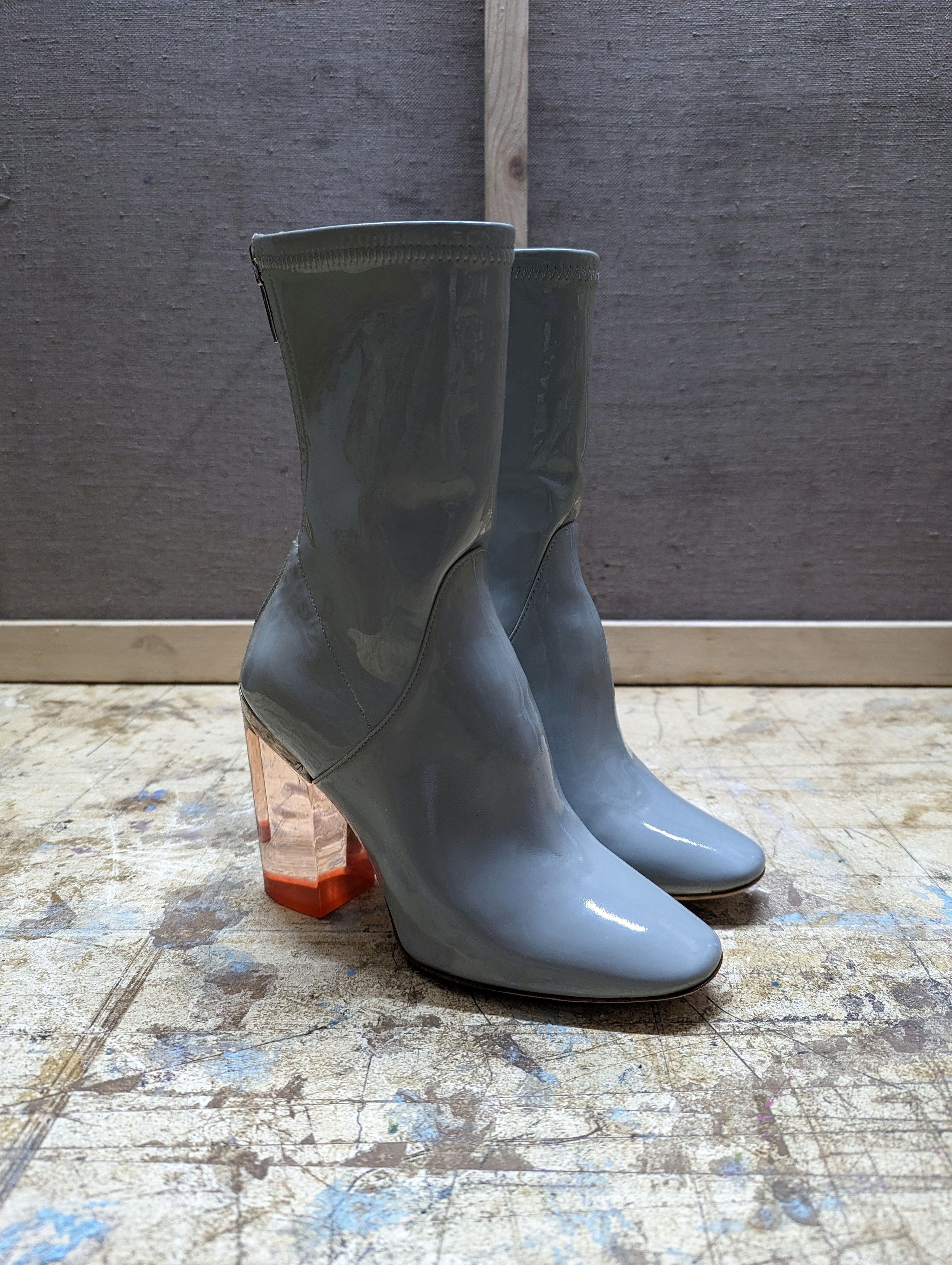 Dior Fall 2015 Christian Dior Transparent Heel Patent Boots Size US 6.5 / IT 36.5 - 2 Thumbnail