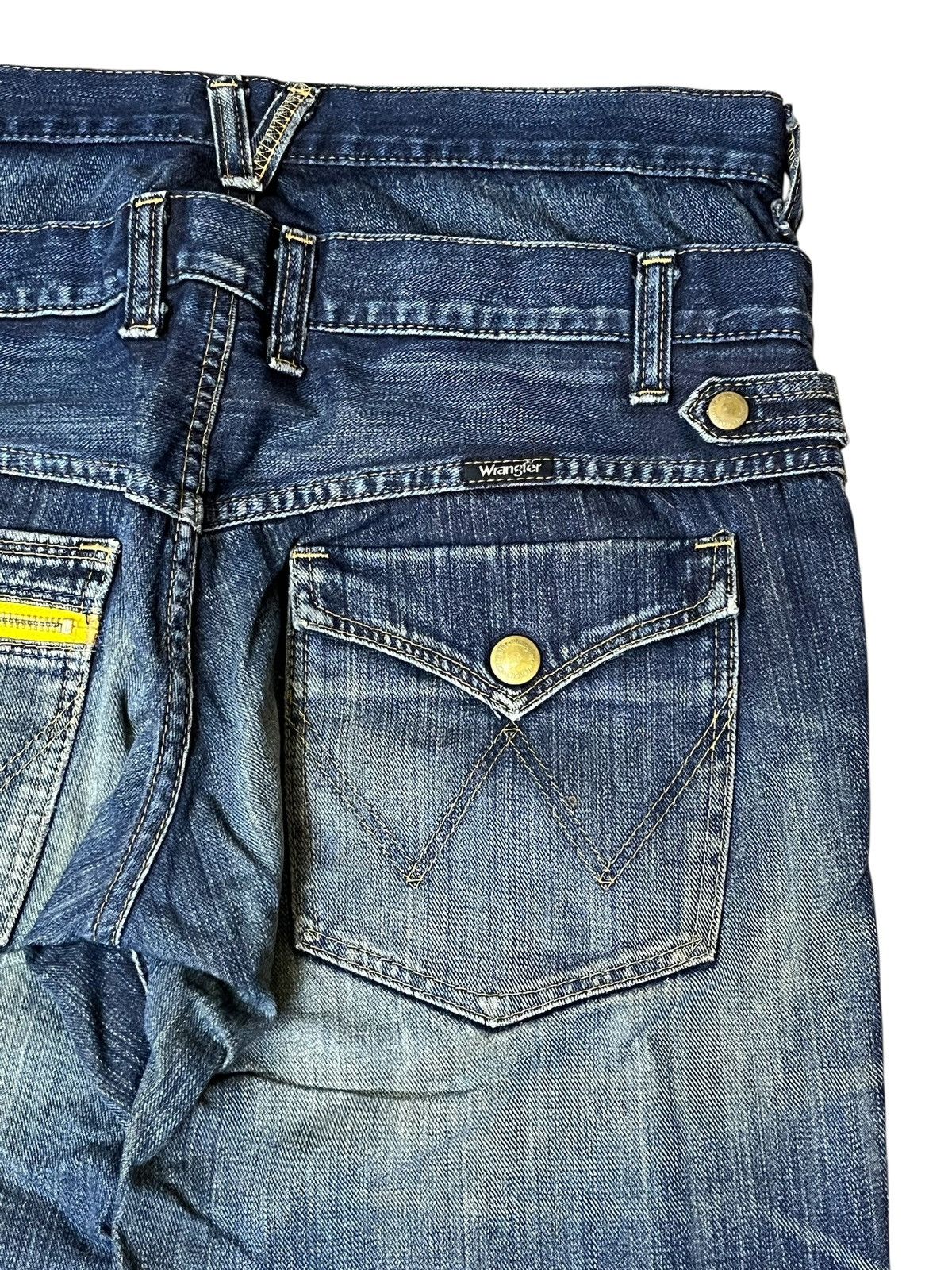 Wrangler Vintage 90s Japanese WRANGLER double waist distressed jeans Size US 34 / EU 50 - 11 Thumbnail