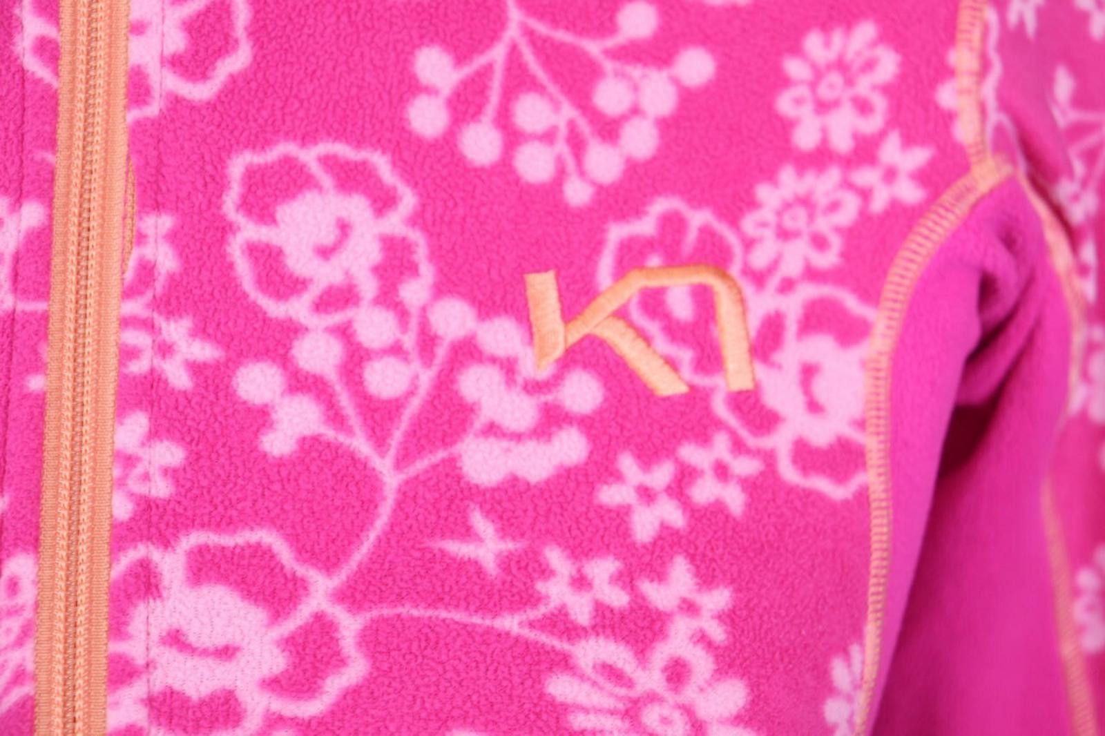 Designer Kari Traa Pink Floral Full Zip Fleece Jacket Size XS Size XS / US 0-2 / IT 36-38 - 3 Thumbnail