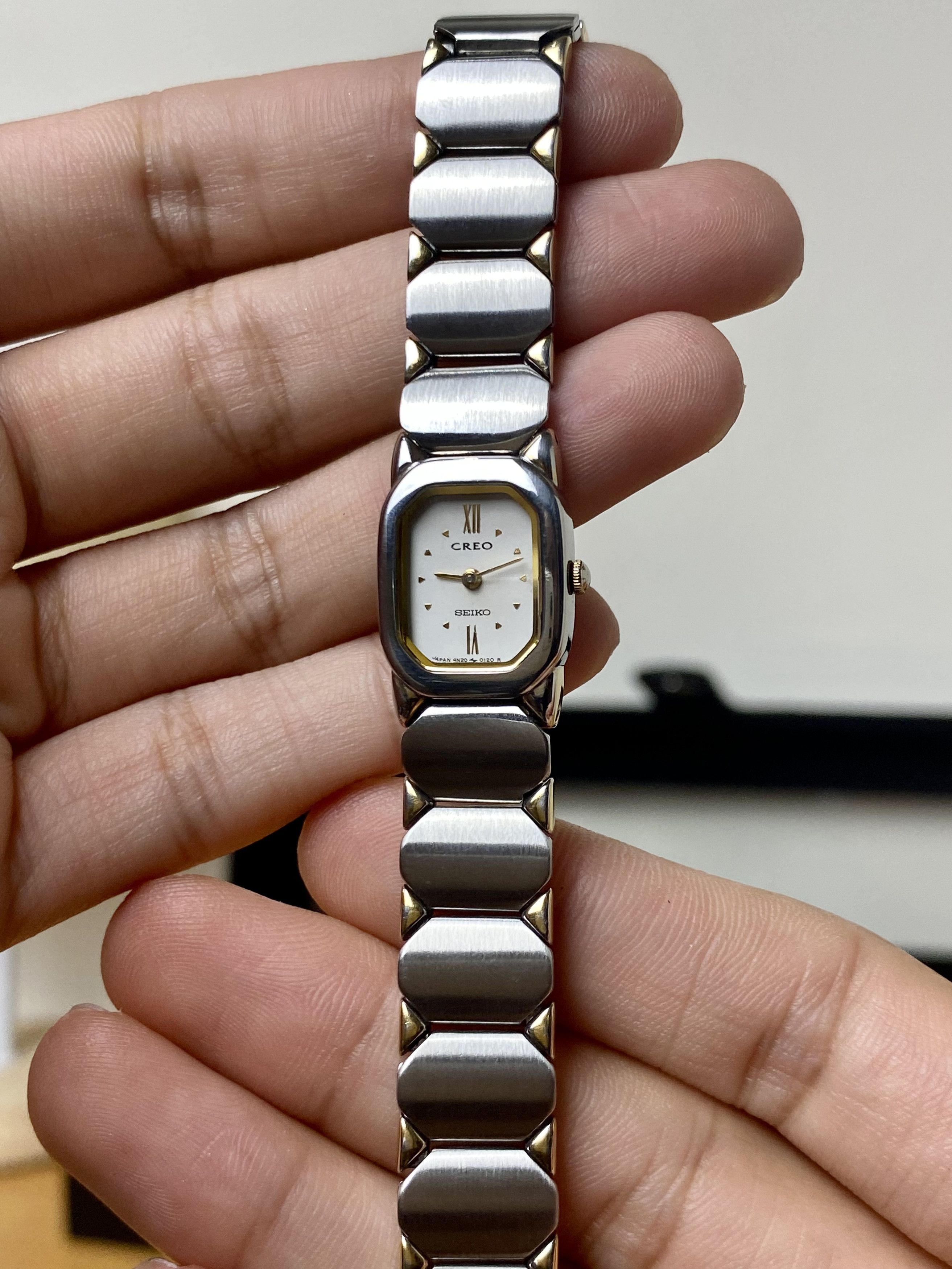 Seiko × Vintage 💥 Vtg Seiko Creo Twotone Bracelet Lady Size ONE SIZE - 2 Thumbnail