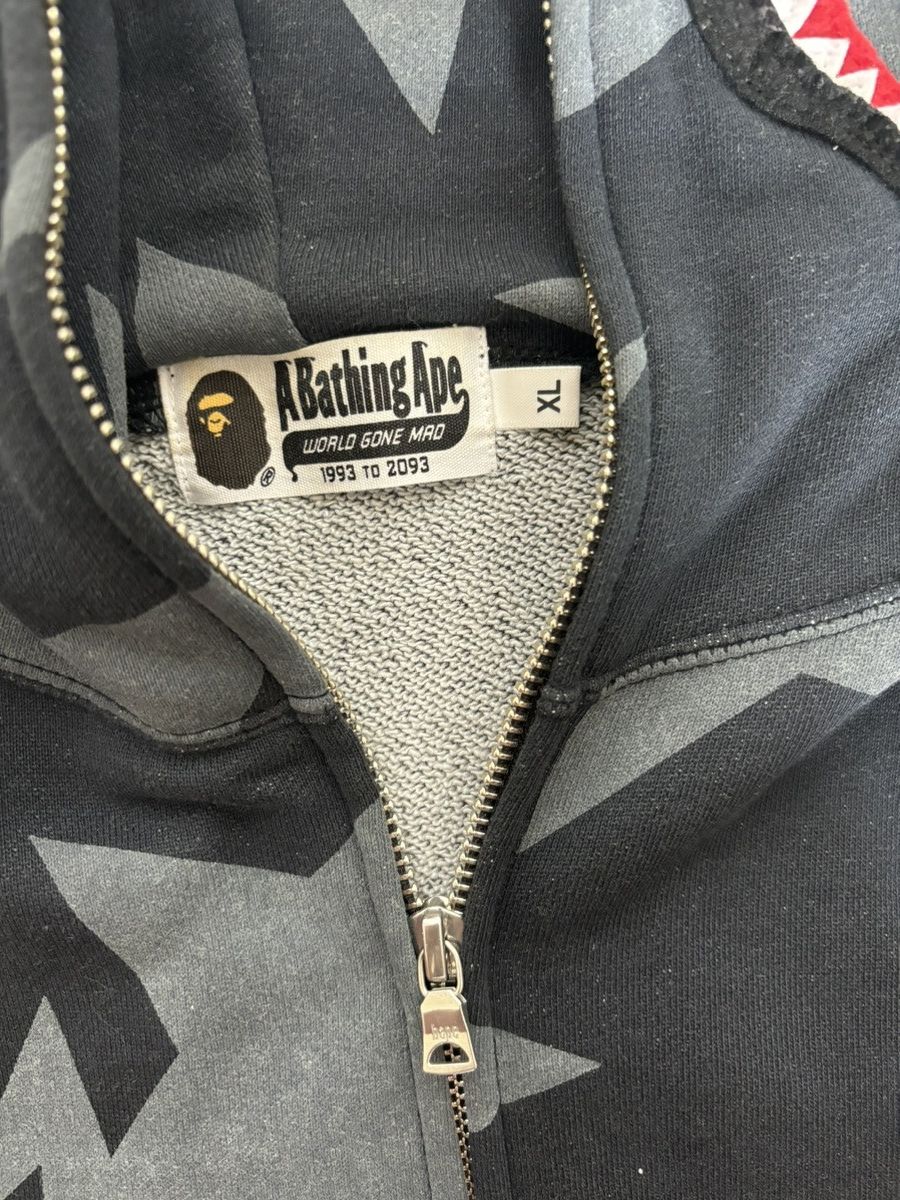 Bape Sta Pattern Shark Full Zip Hoodie Size US M / EU 48-50 / 2 - 7 Thumbnail