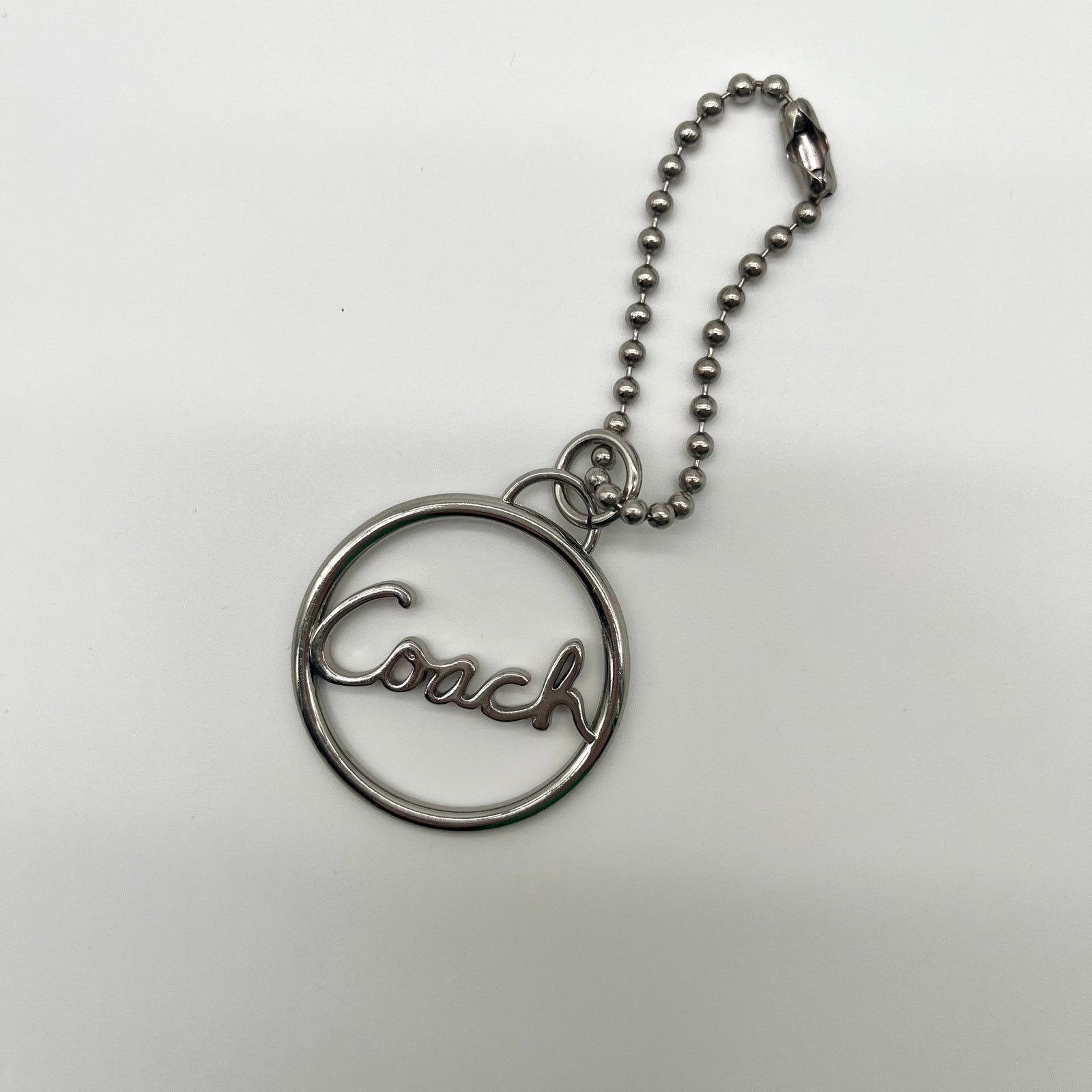 Coach COACH Silver Bag Charm, Signature, Keychain Size ONE SIZE - 2 Thumbnail