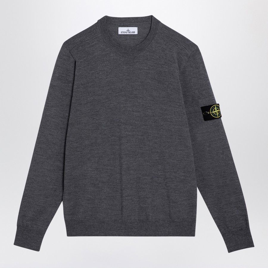 Stone Island o1d2blof0624 Wool Crew-neck Sweater in Grey Size US L / EU 52-54 / 3 - 1 Thumbnail
