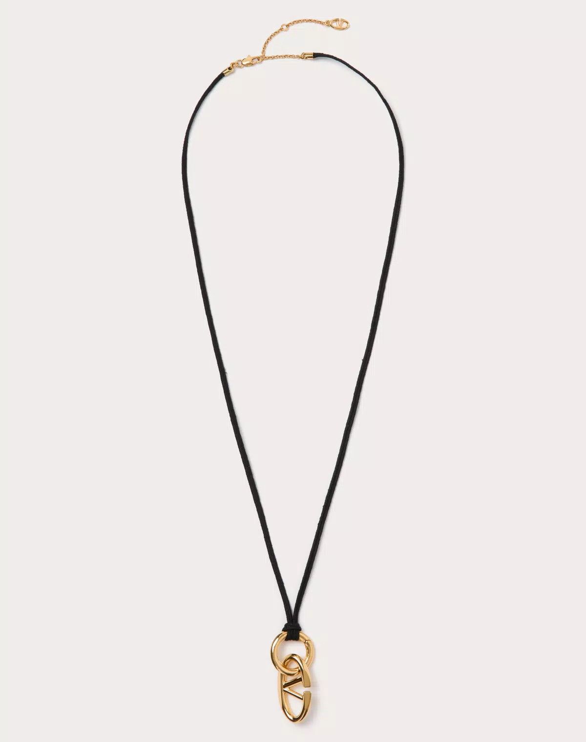 Valentino oc11z0725 Size:OS/Rope And Metal Necklace in Black Size ONE SIZE - 1 Thumbnail